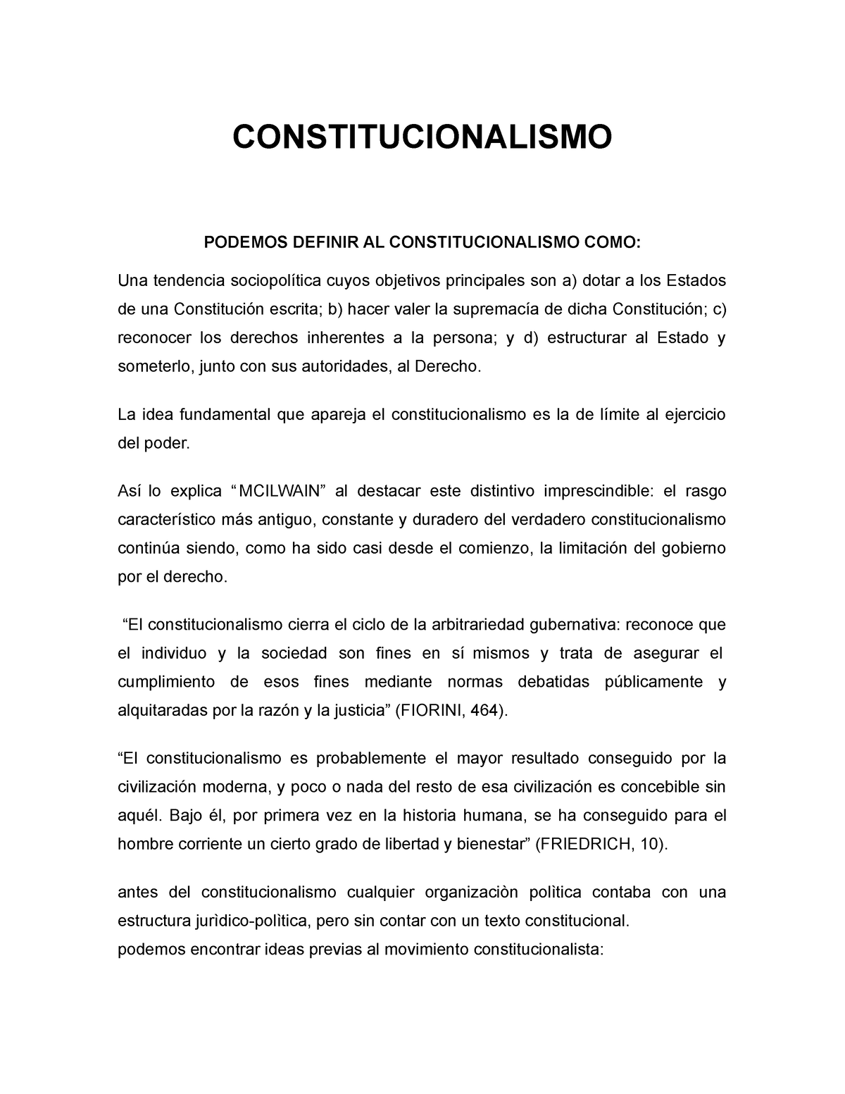 Constitucionalismo - CONSTITUCIONALISMO PODEMOS DEFINIR AL ...