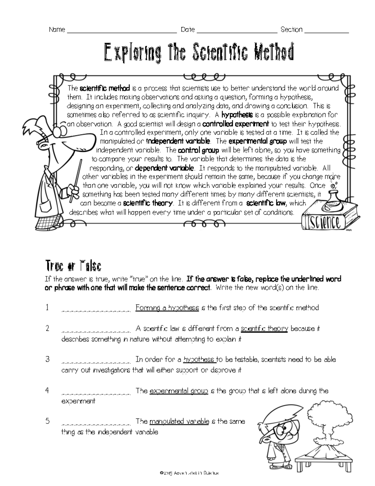 scientific method essay format