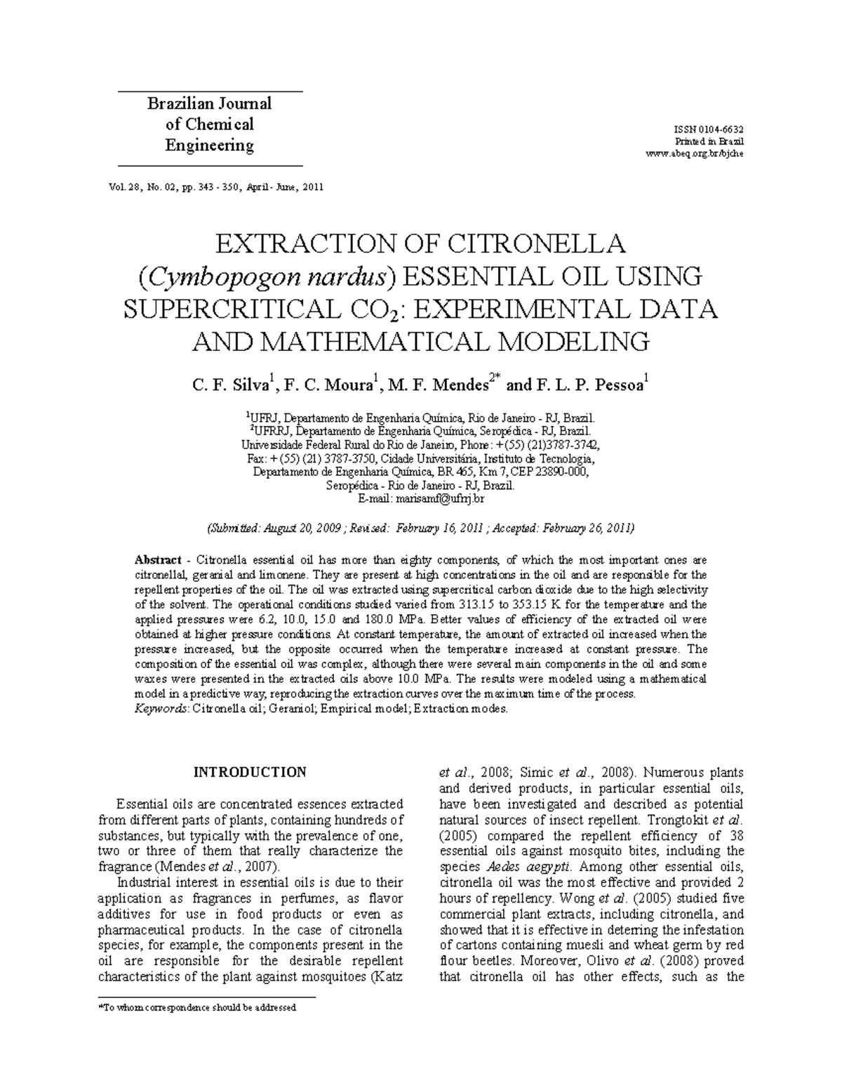 Analytical Chemistry Journal - ISSN 0104- Printed In Brazil Abeq.org ...