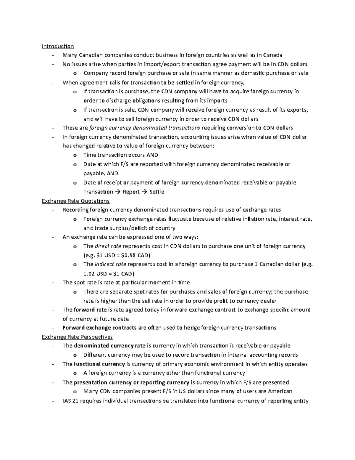 Advanced Acc - Chapter 10 - Introduction Many Canadian companies ...