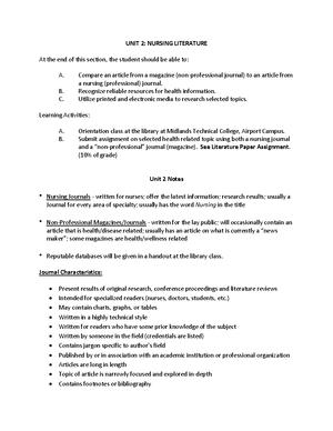 Nurse Leader project - Mildred Montag Describe the problems this nurse ...