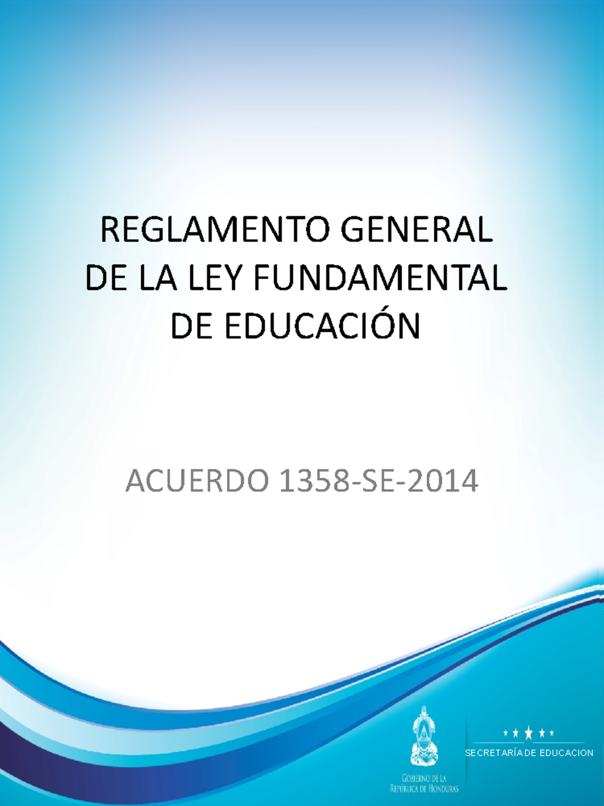 Reglamento General DE LA LEY Fundamental DE Educacion 1 - Legislación ...