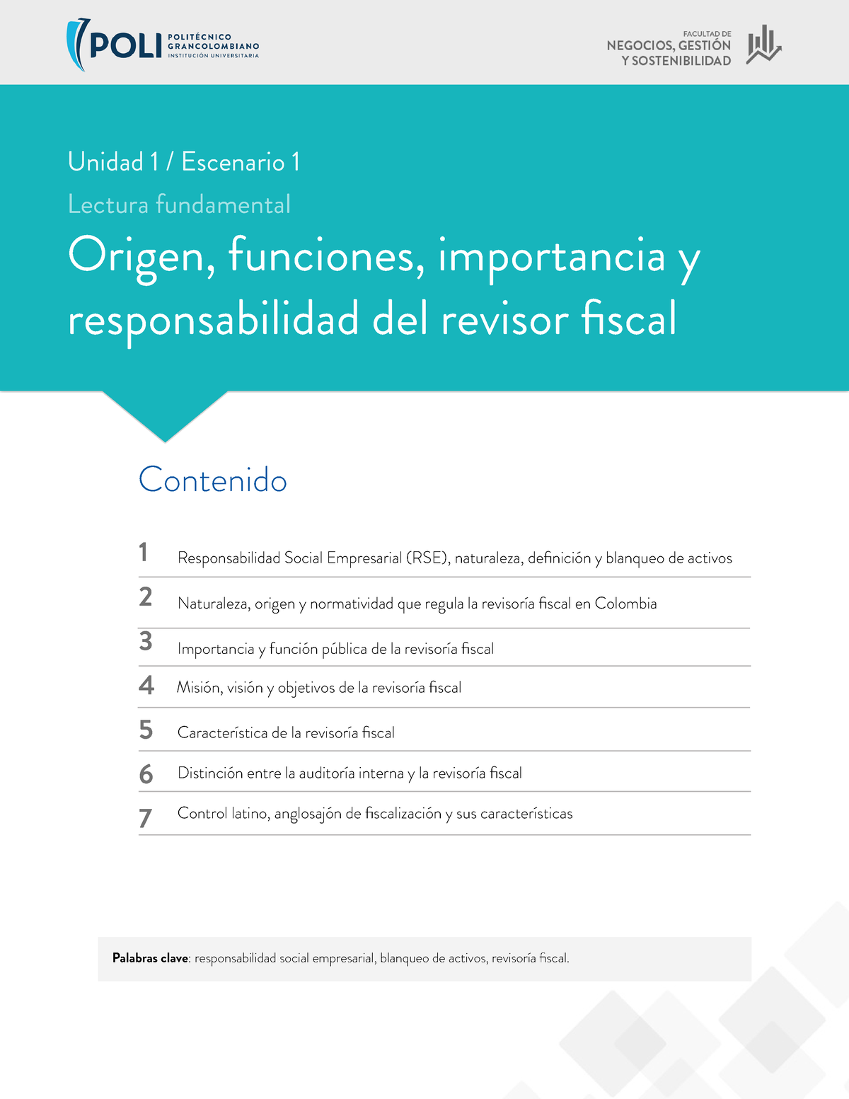 1 Origen Funciones Y Responsabilidad Del Revisor Fiscal Palabras