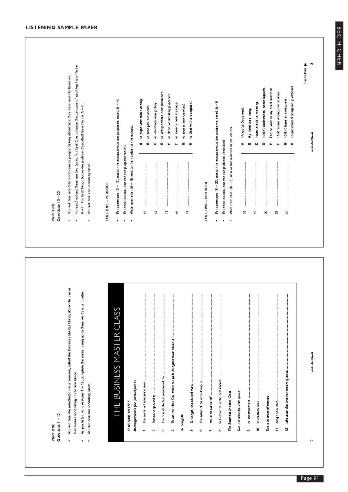 Cambridge english business higher sample paper 1 listening v2 Page 91