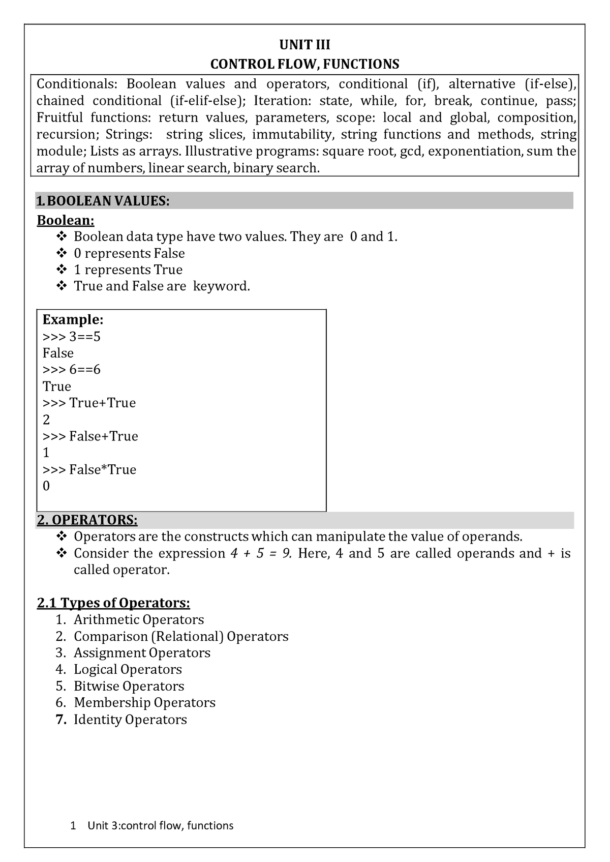 unit 3 corrective assignment function analysis