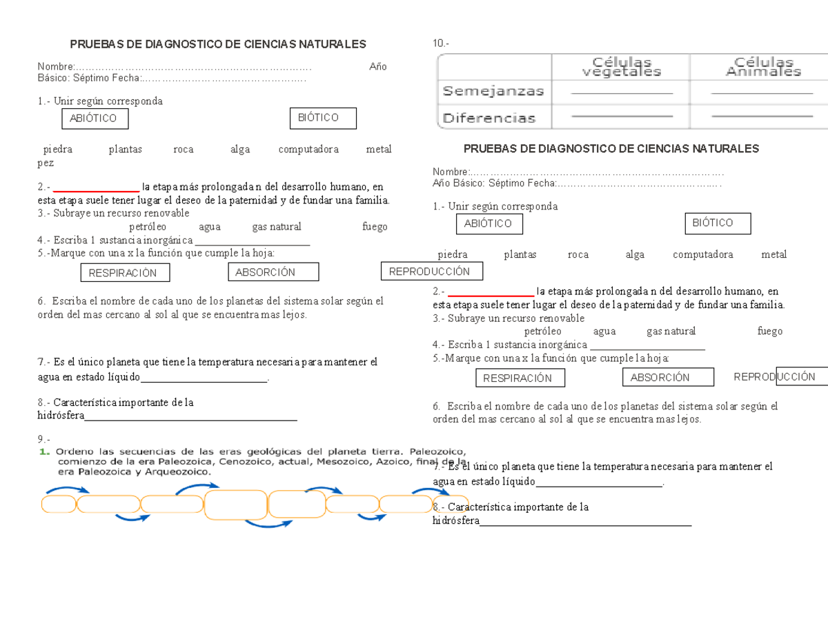 Examen De Diagnostico De Ciencias 2 www.studocu.com