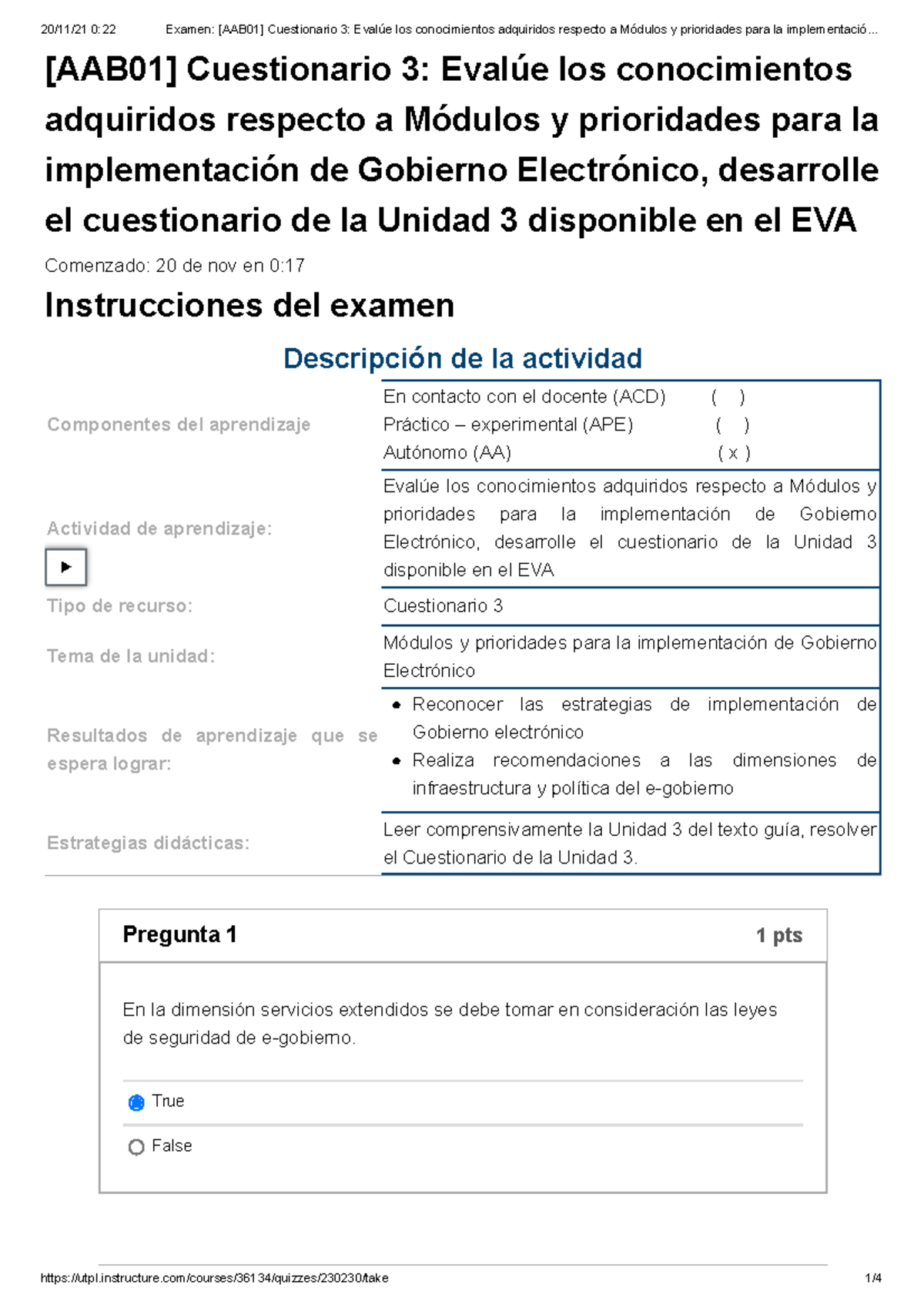 Cuesti~2 - Cuestionario - [AAB01] Cuestionario 3: Evalúe Los ...