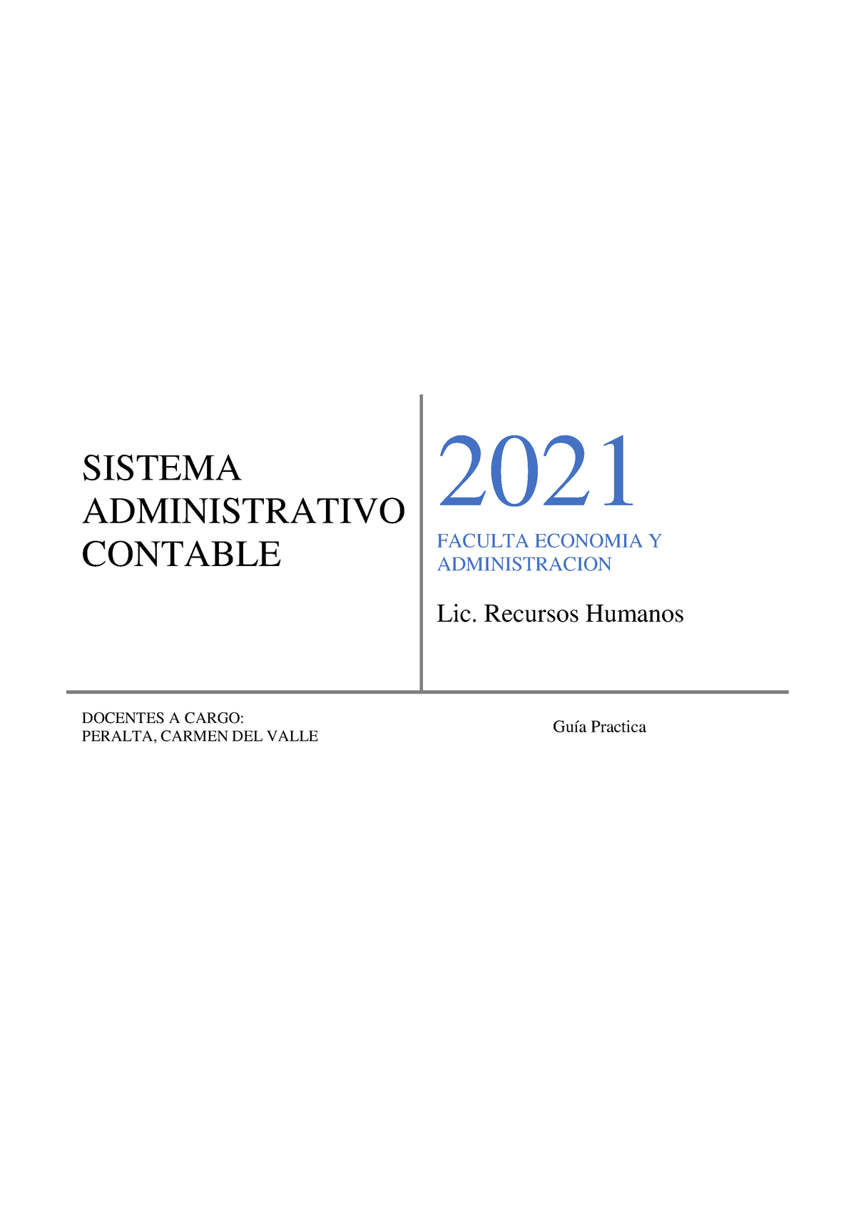 Trabajos Practicos Tppp Sistema Administrativo Contable Faculta Economia Y