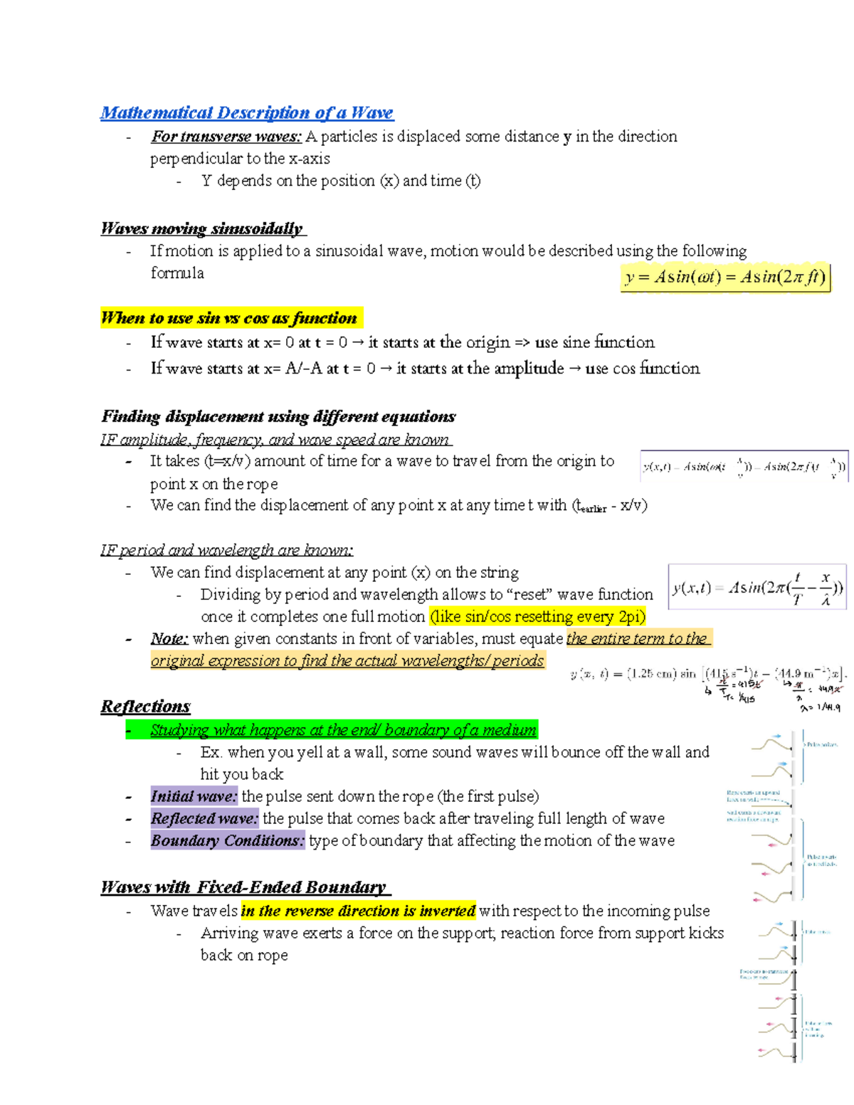 Ch 12 Lec 5-Mathematical Description of a Wave - Mathematical ...