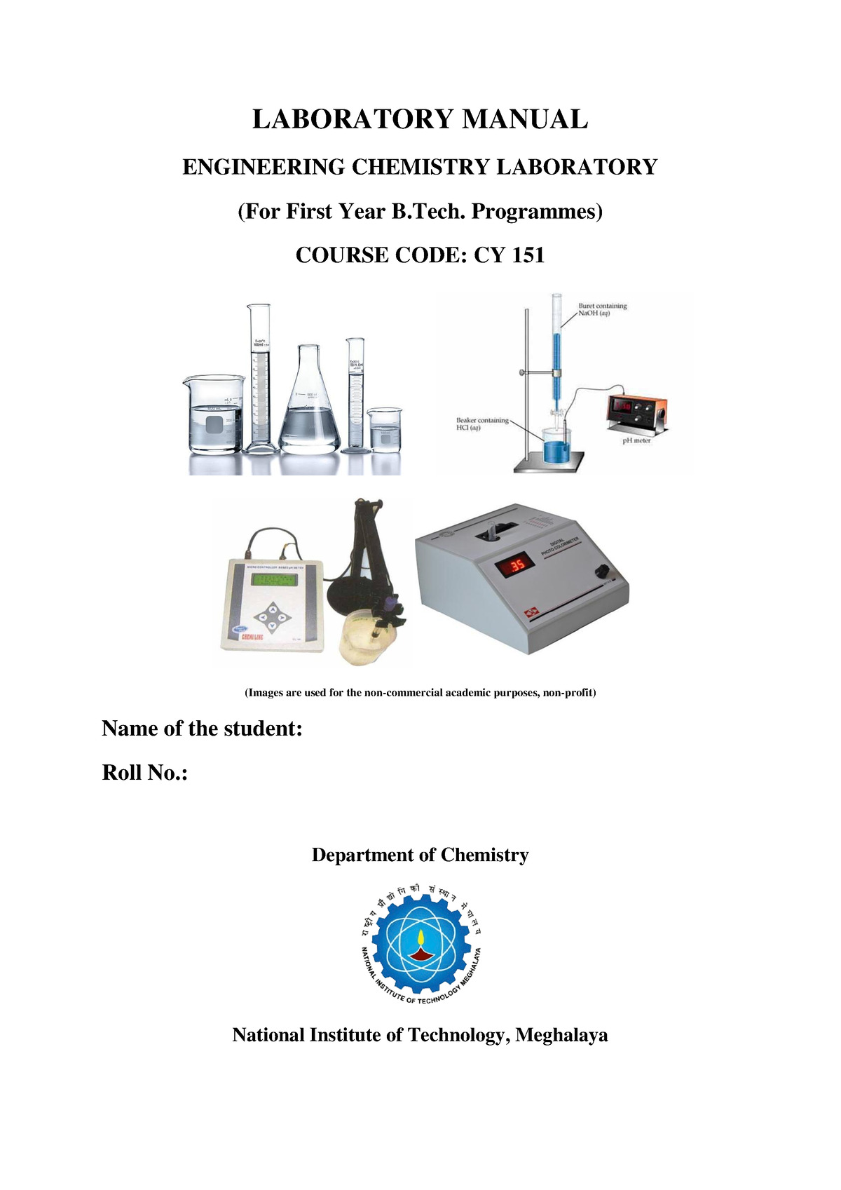 CY 151 Labmanual Chemistry B Tech 1st Year - Computer Organization ...