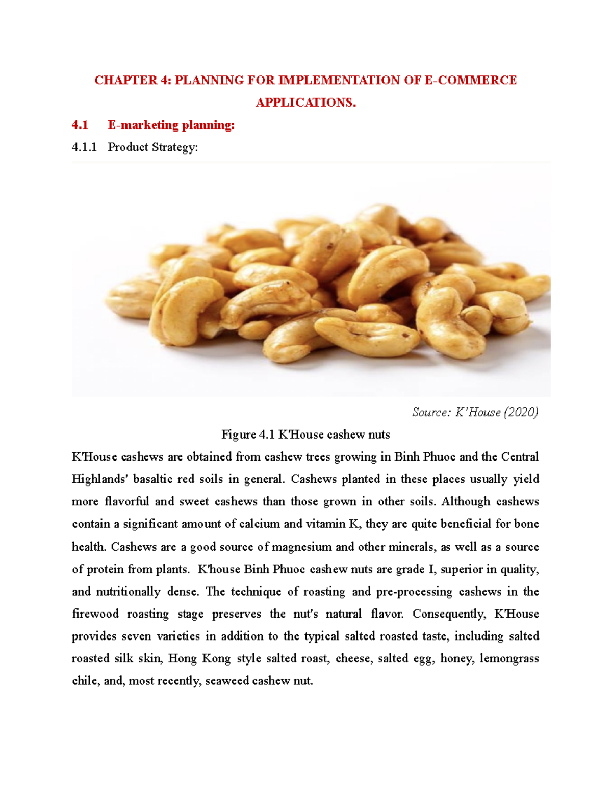 bài tập môn CHAPTER 4 PLANNING FOR IMPLEMENTATION OF E