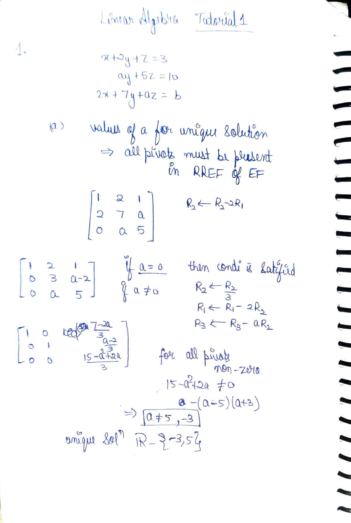 EE5120 Tutorial 1 and 2 solutions and explanations - Ltnt Agtbt Tdpial ...