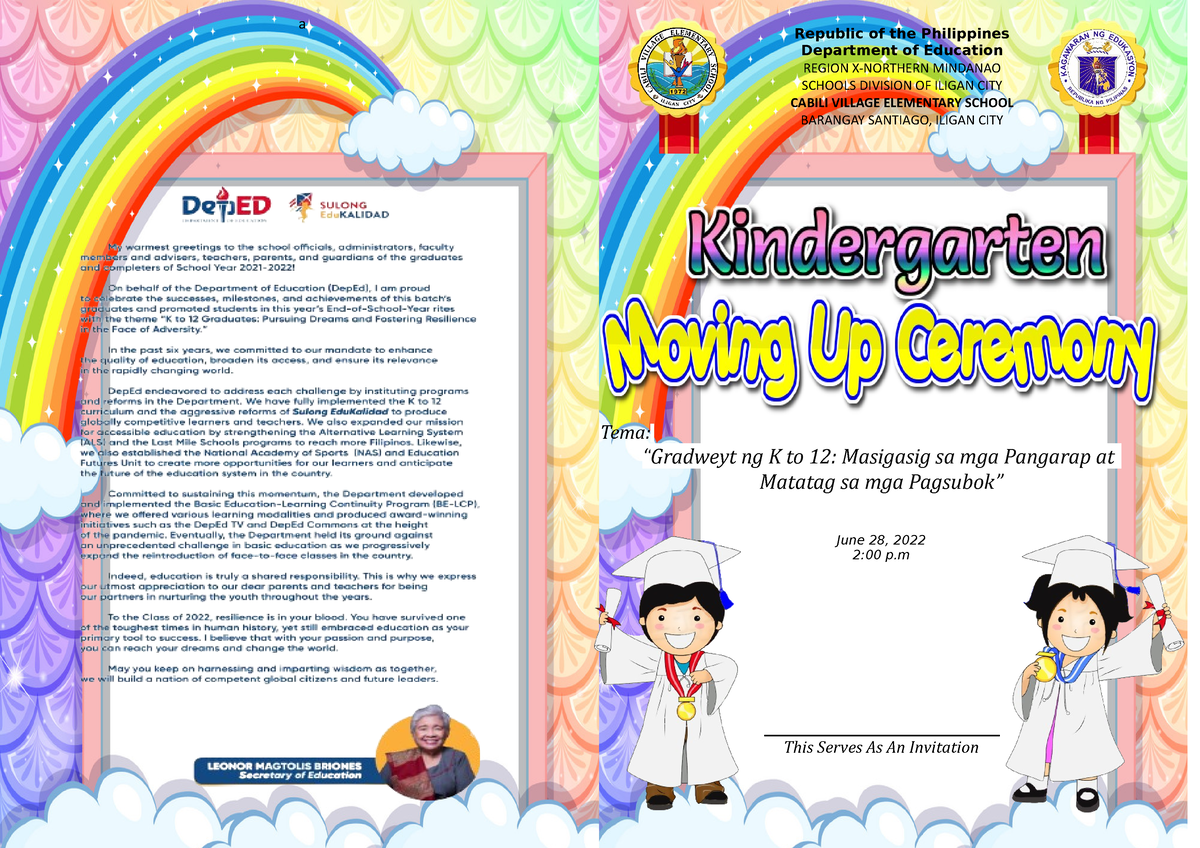 Moving-up-program - for Kindergarten, credit to the owner - ####### a ...