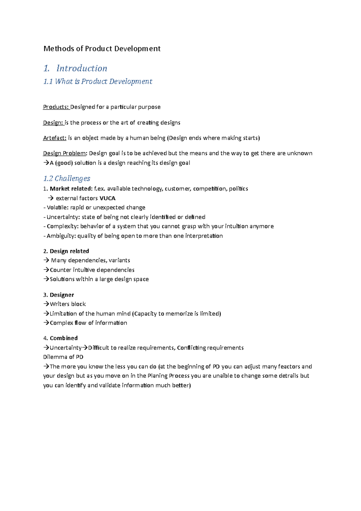 Methods of Product Development 1 - Introduction 1 What is Product ...