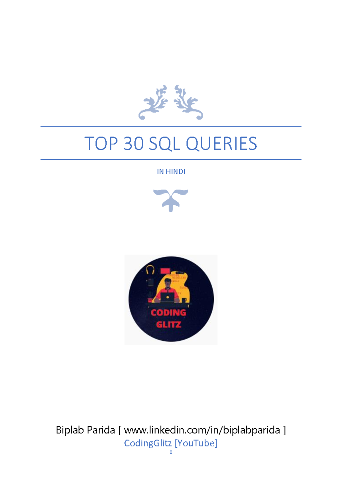 30Important SQLQueries - 0 TOP 30 SQL QUERIES IN HINDI Biplab Parida ...