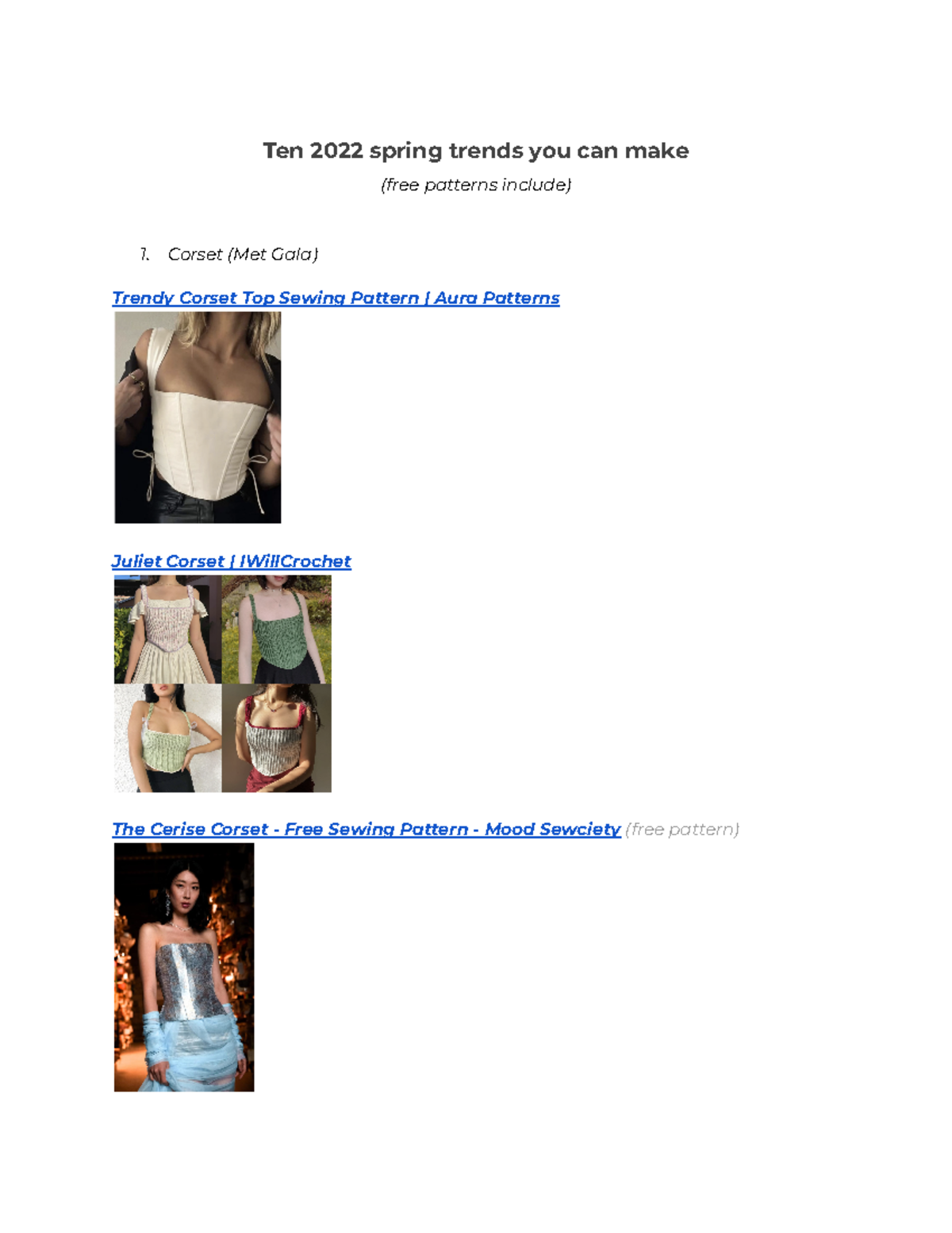 2022 fashion trend patterns - Ten 2022 spring trends you can make (free ...