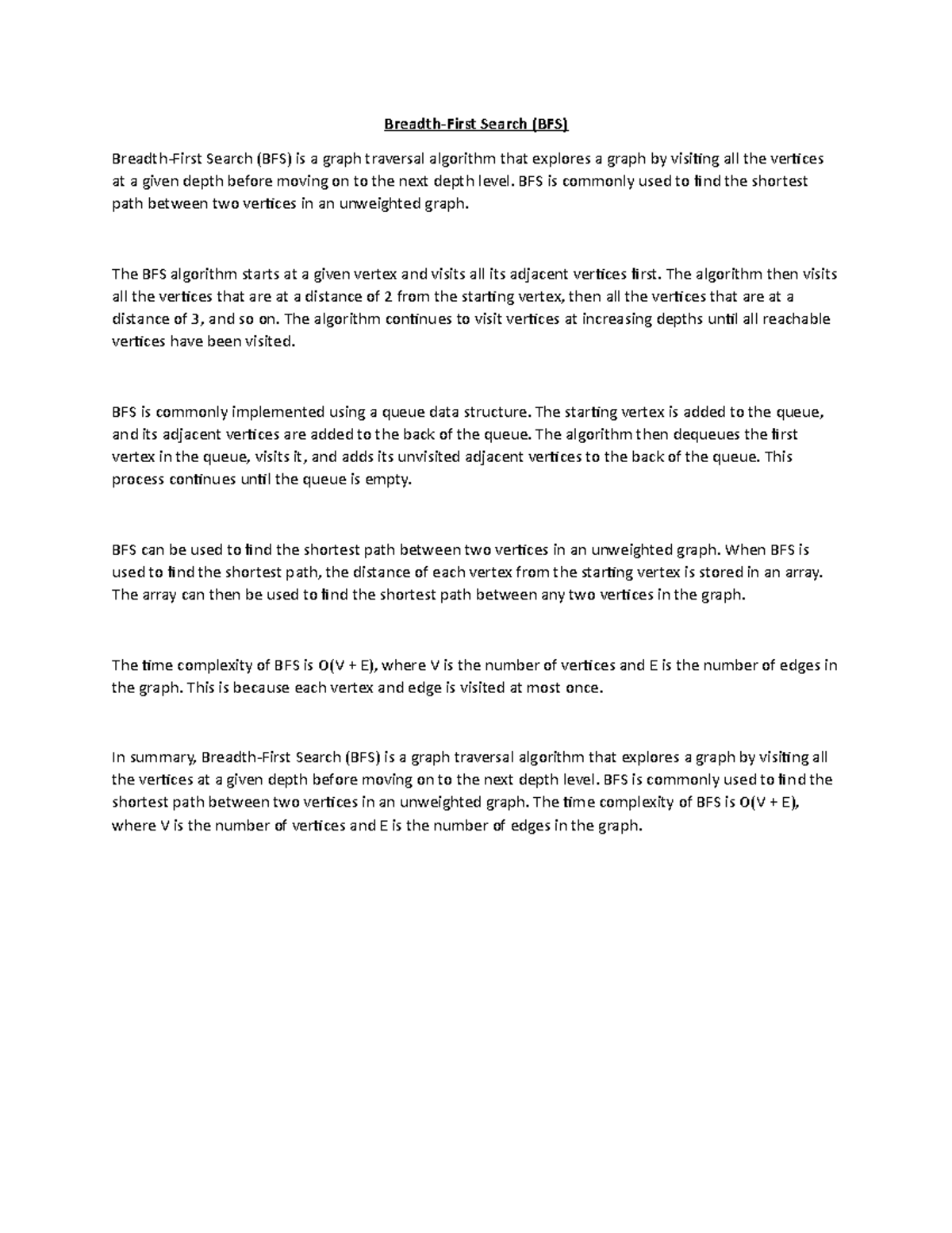 Breadth-First Search (BFS) - Breadth-First Search (BFS) Breadth-First ...