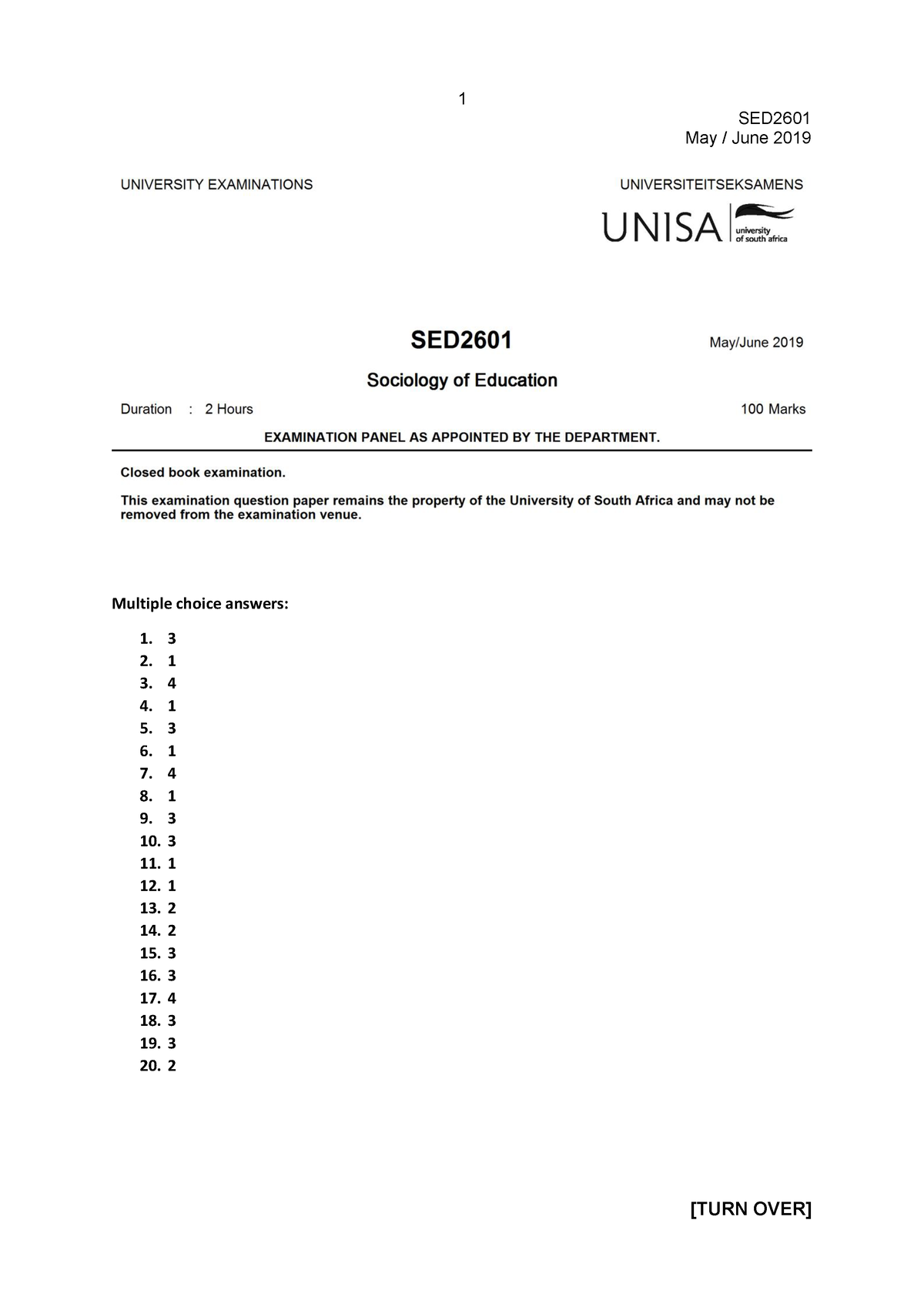 sed2601 assignment 3 memo