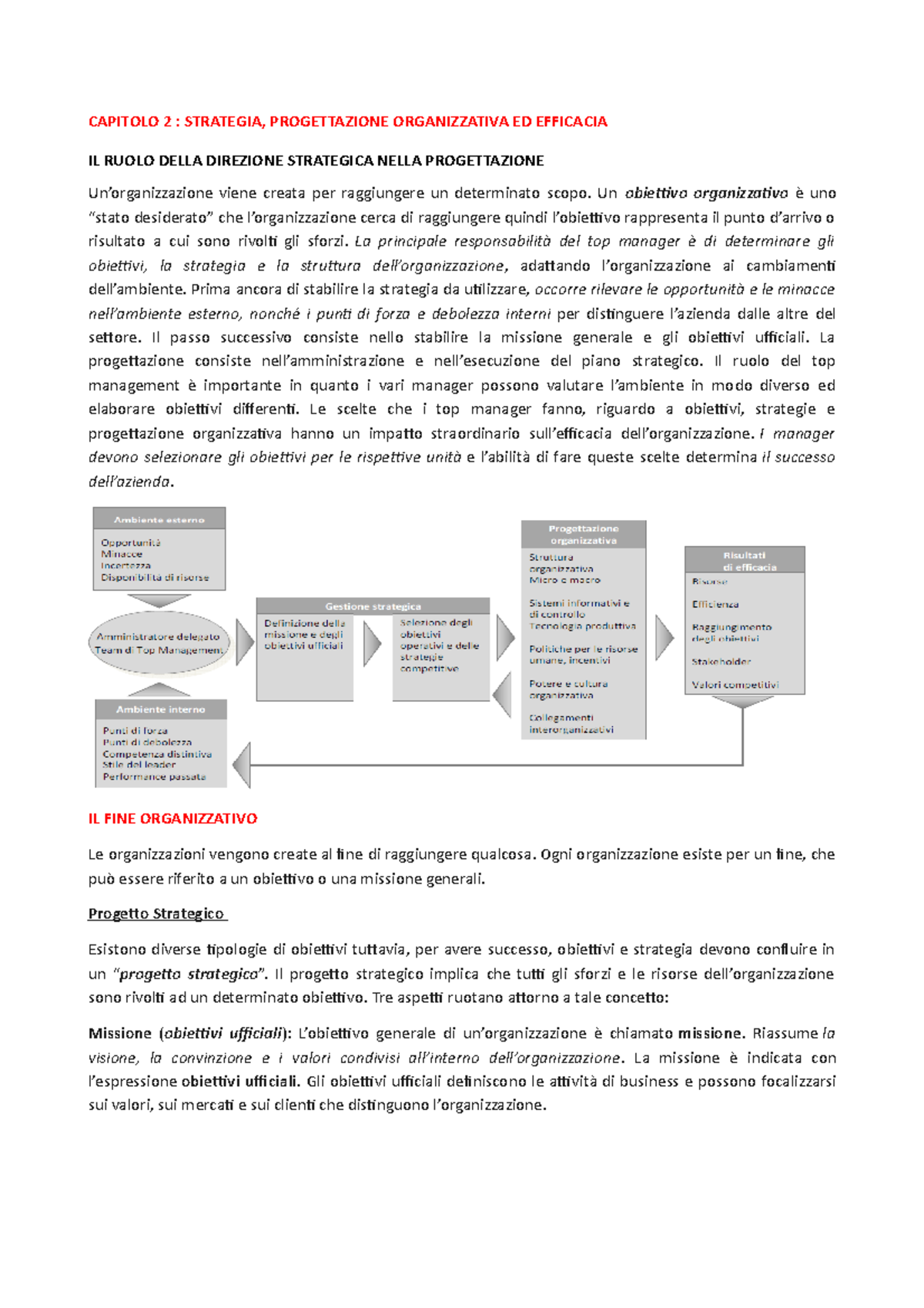 Capitolo 2 - Riassunto - CAPITOLO 2 : STRATEGIA, PROGETTAZIONE ...