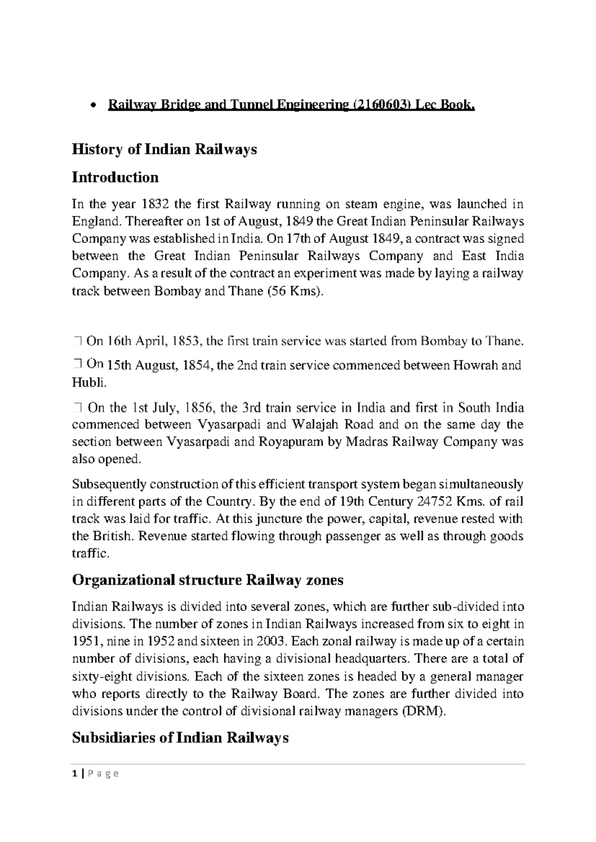 Railway Bridge And Tunnel Engineering2160603 GTU Studocu