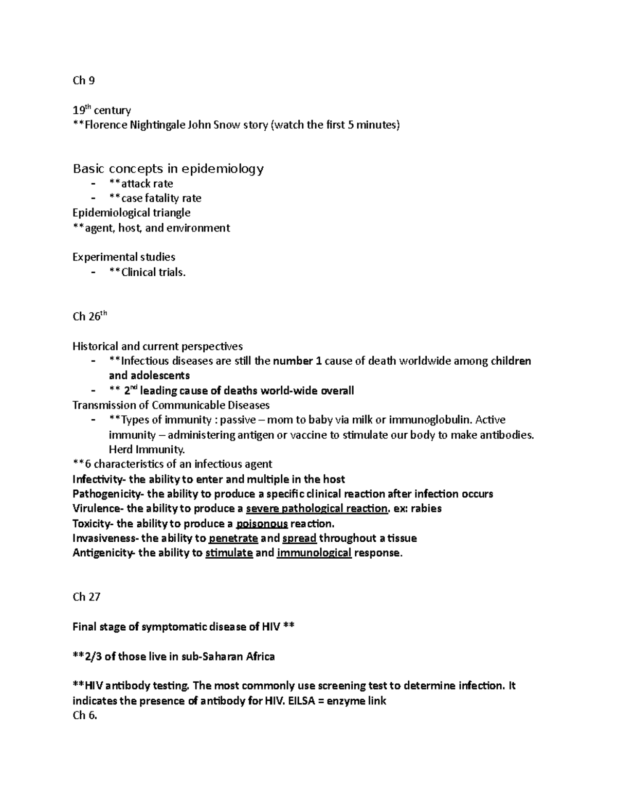 Week 4 notes - n/a - Ch 9 19 th century **Florence Nightingale John ...