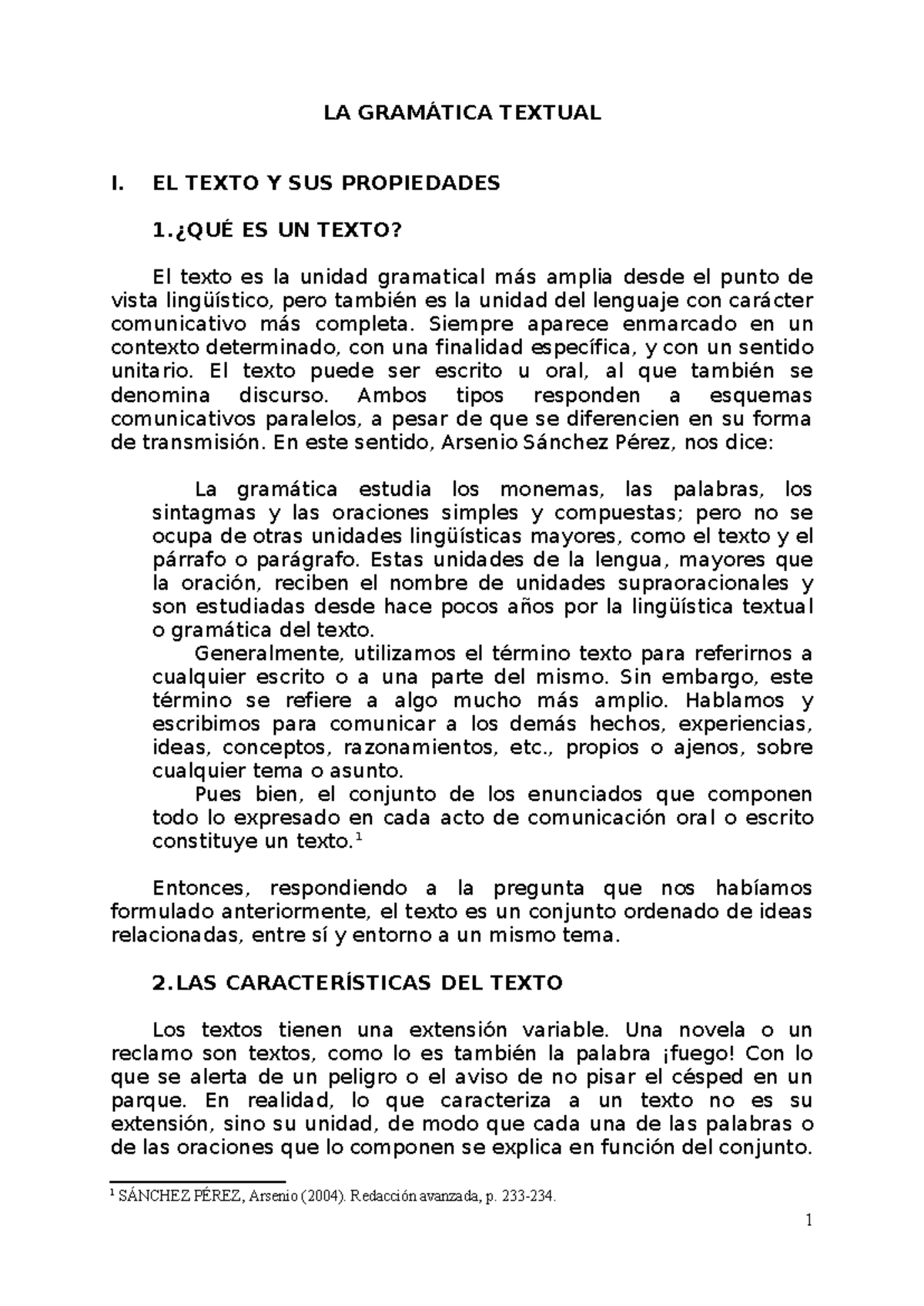 406275469 La Gramatica Textual - LA GRAMÁTICA TEXTUAL I. EL TEXTO Y SUS ...