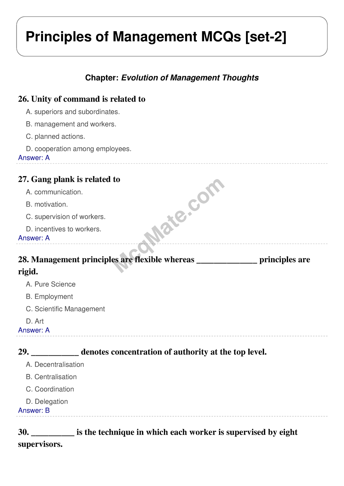 Evolution-of-management-thoughts-set-2 Mcqmate - McqMate Principles Of ...