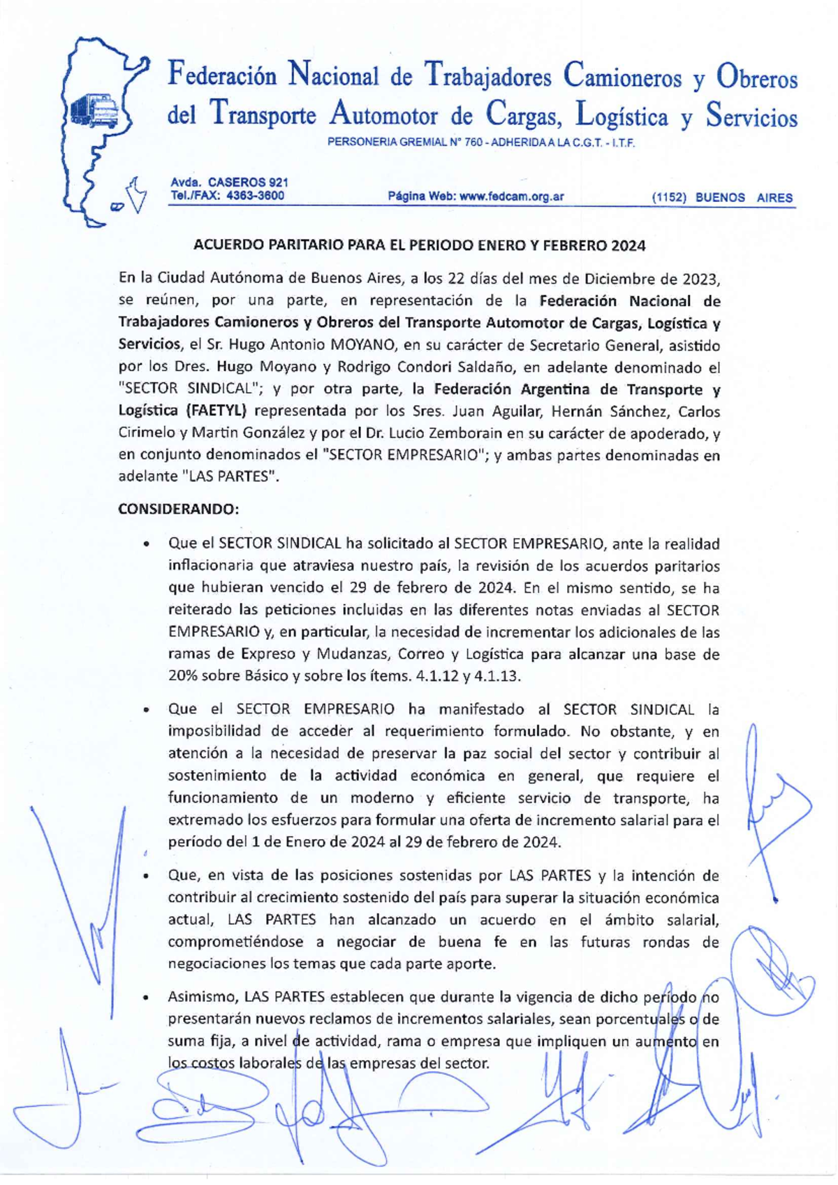 Acuerdo Paritario Enero Febrero 2024 - Principios de Derecho Laboral ...