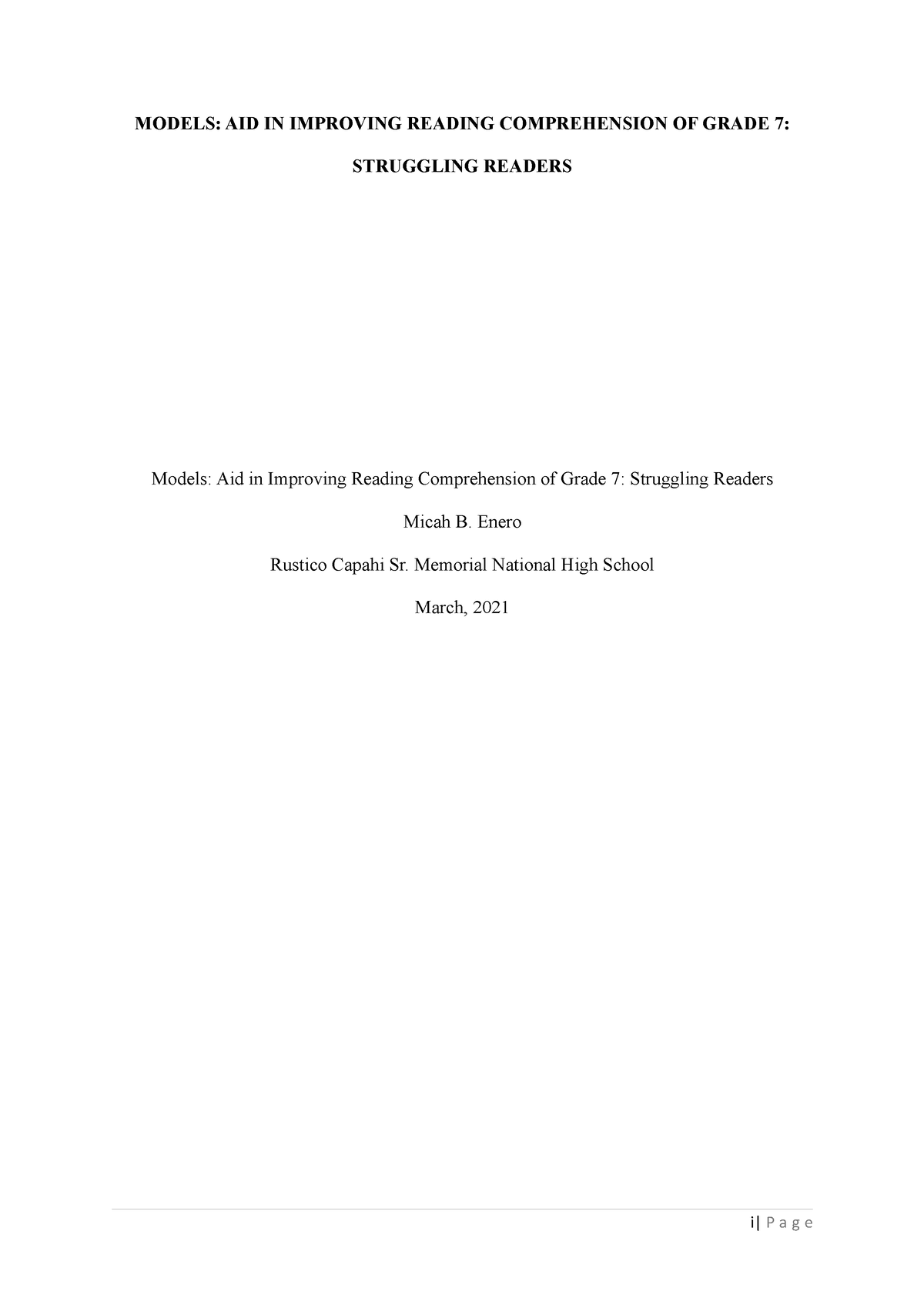 thesis title about reading difficulties