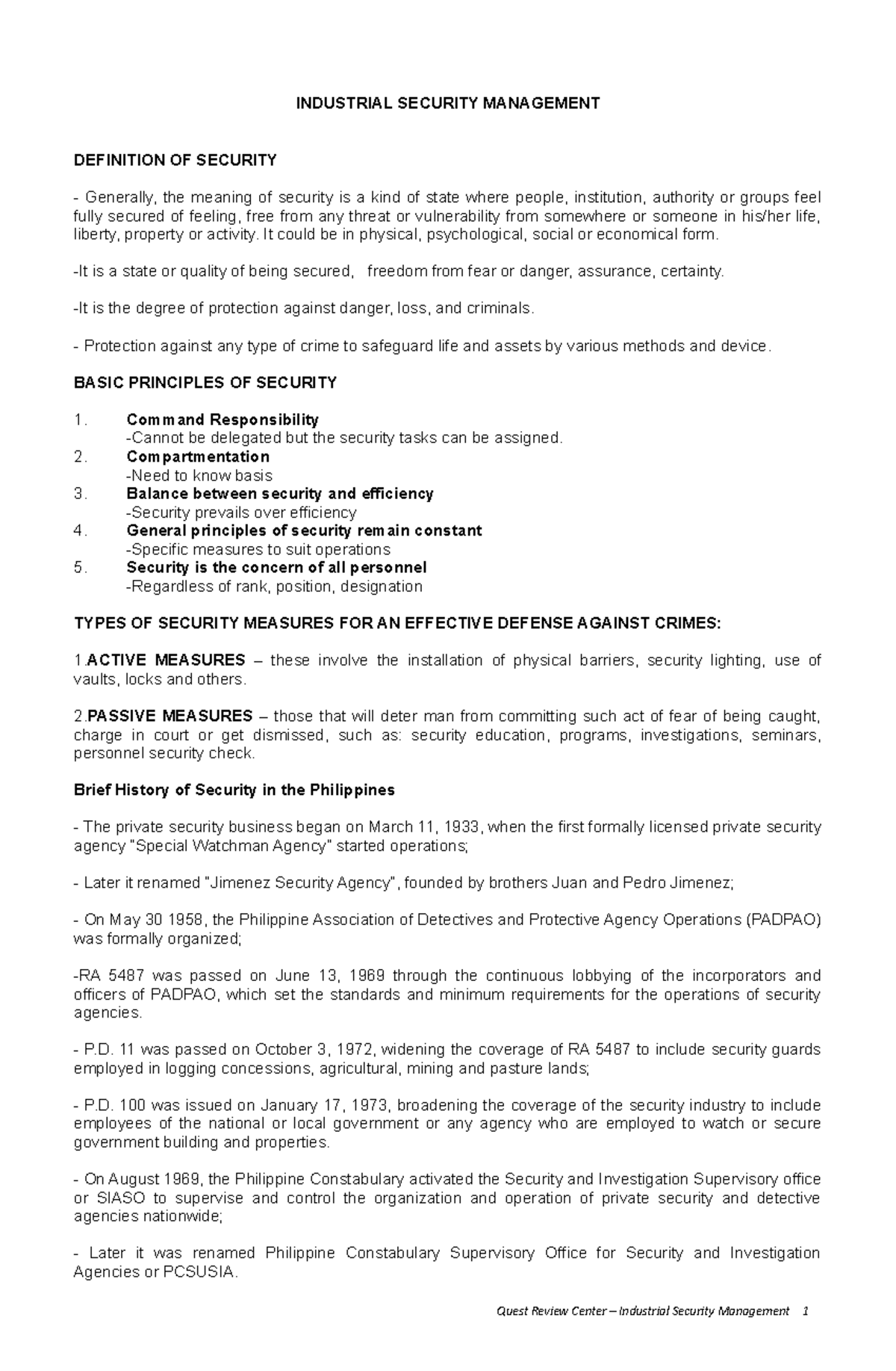 421263465 Lea 2 Industrial Security Management INDUSTRIAL SECURITY