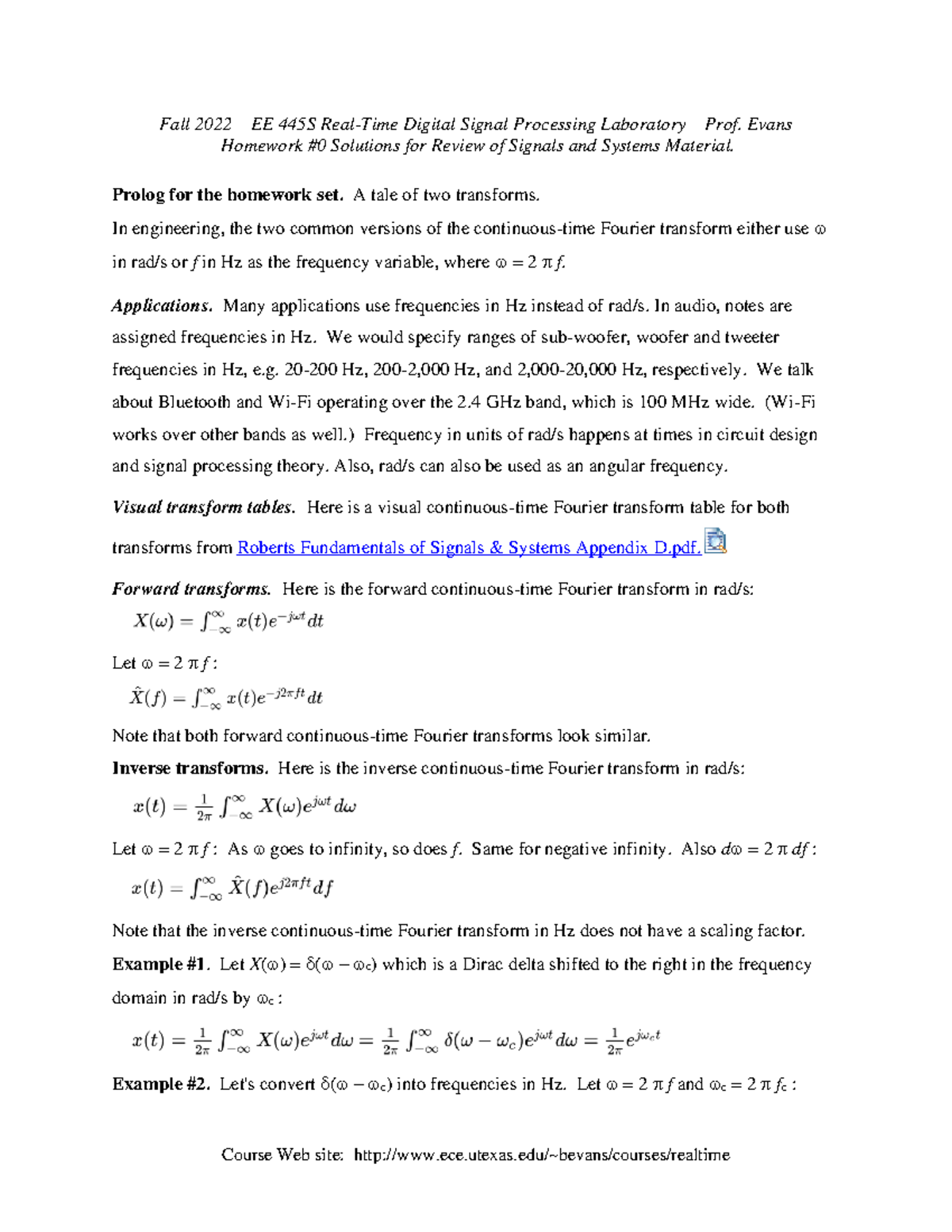 Solution 0 - Fall 2022 EE 445S Real-Time Digital Signal Processing ...