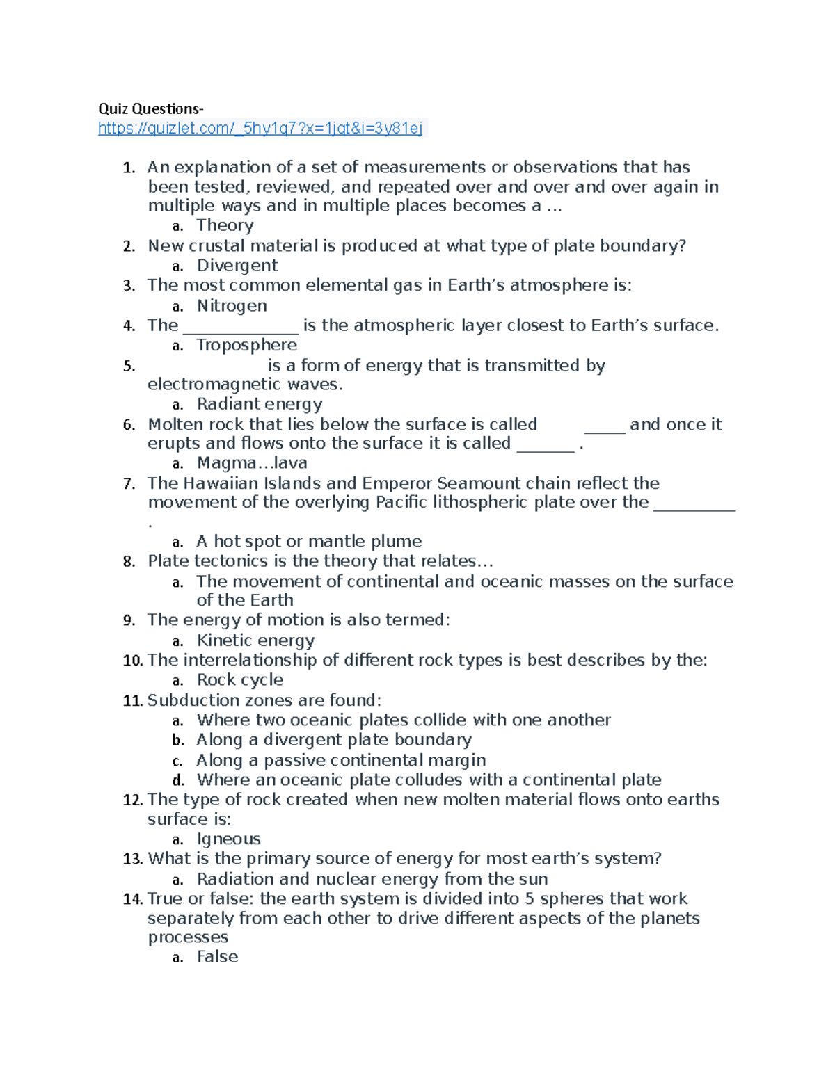 Final exam Quiz Questions quizlet/_5hy1q7?x=1jqt&i=3y81ej An explanation of a set of Studocu
