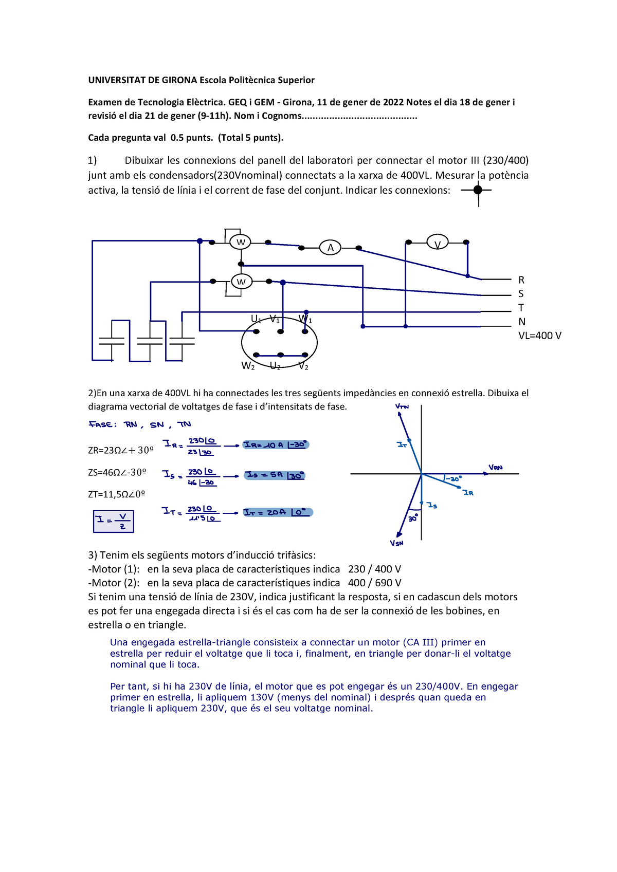 Examen Final 2021-2022 - UNIVERSITAT DE GIRONA Escola Politècnica ...