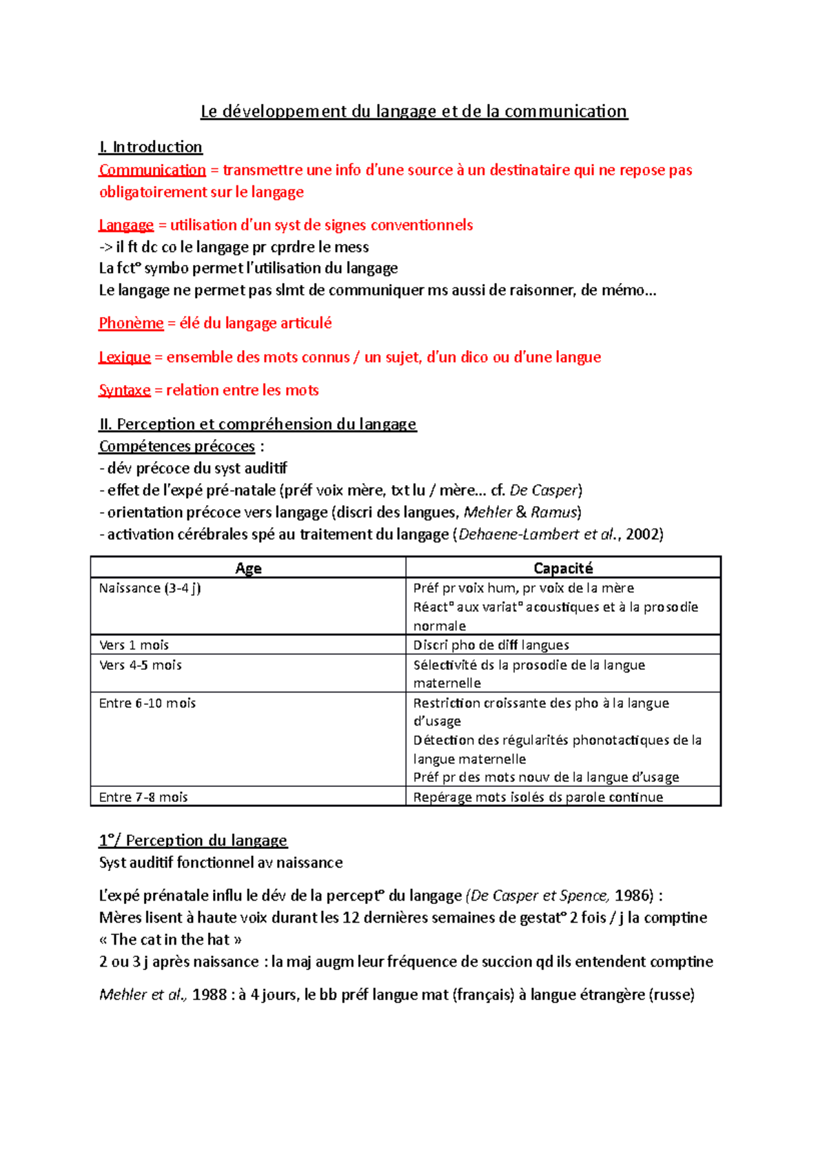 Développement du langage et de la communication - Introduction ...