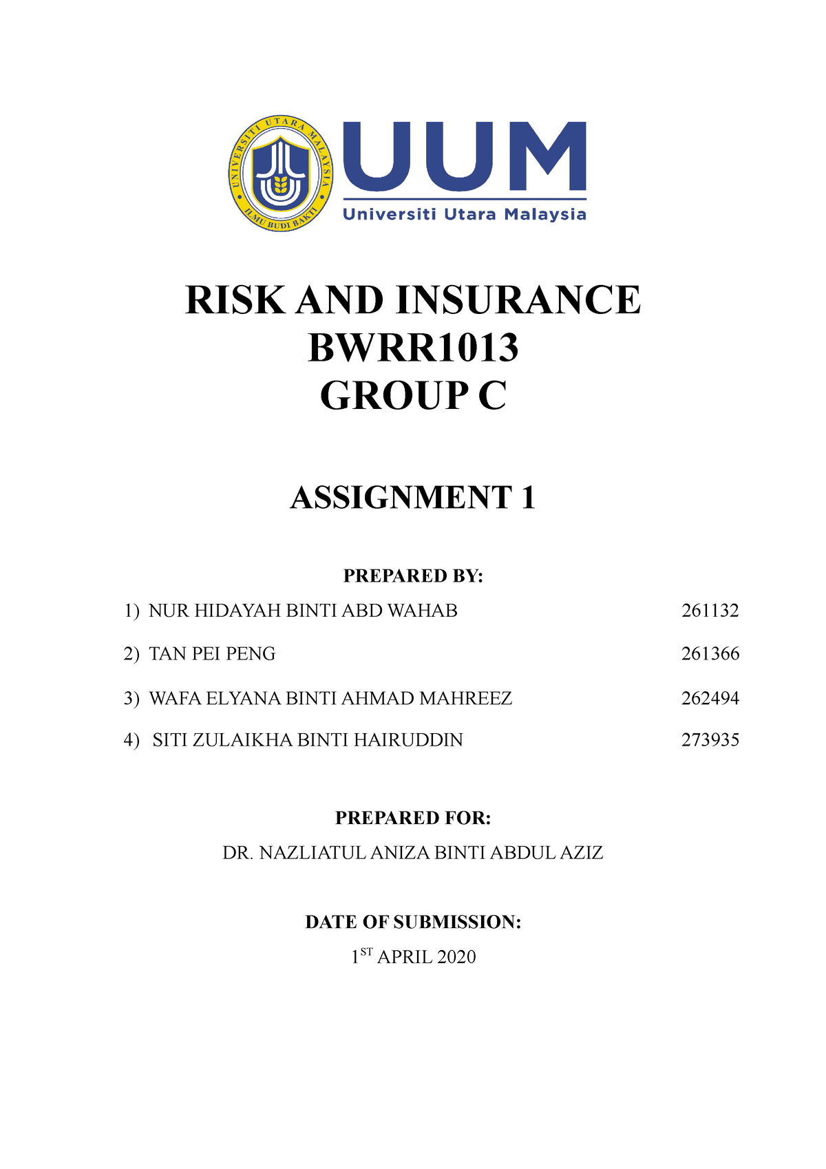 insurance assignment risk