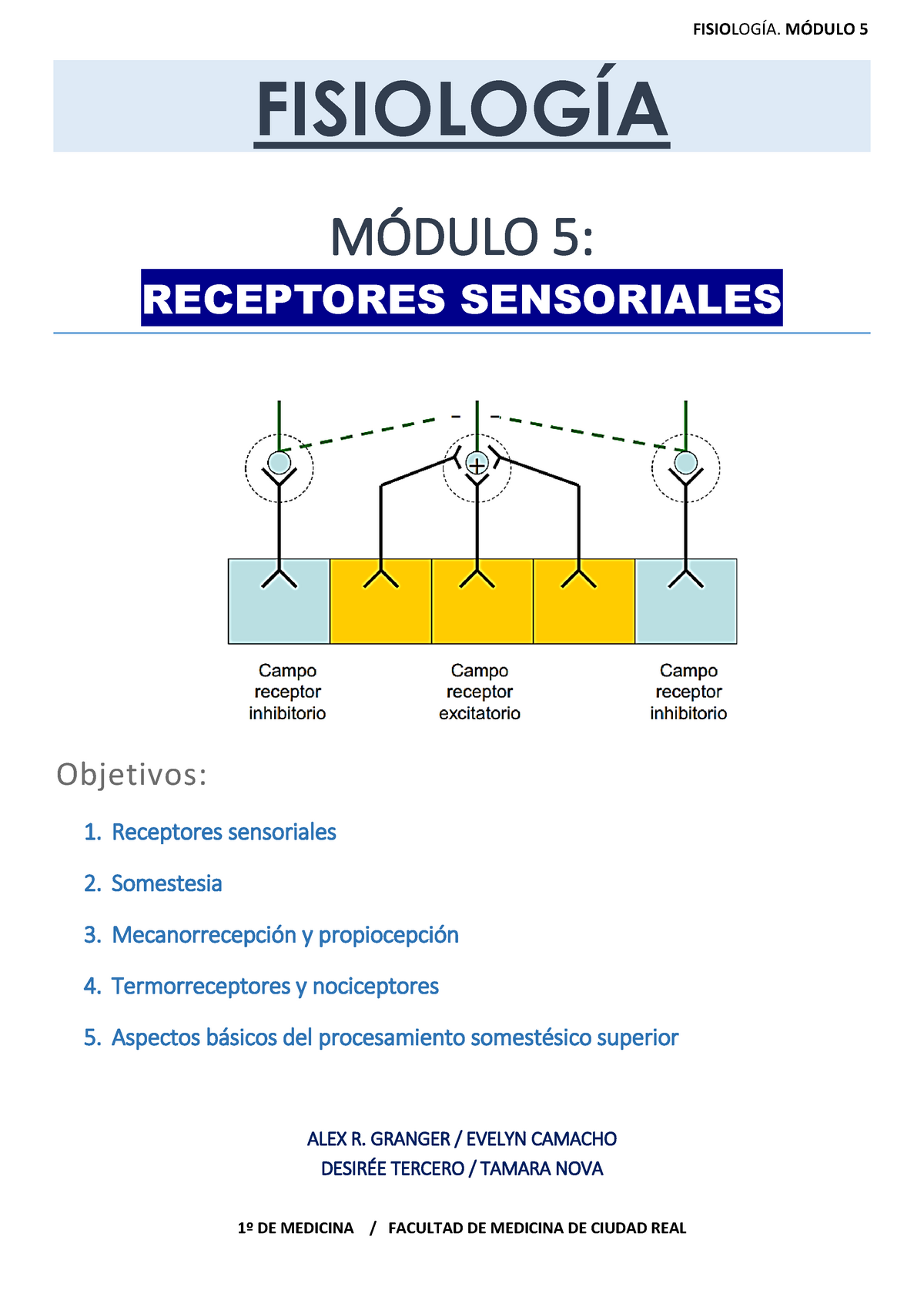 Modalidades Sensoriales FisiologÍa MÓdulo 5 FisiologÍa MÓdulo 5