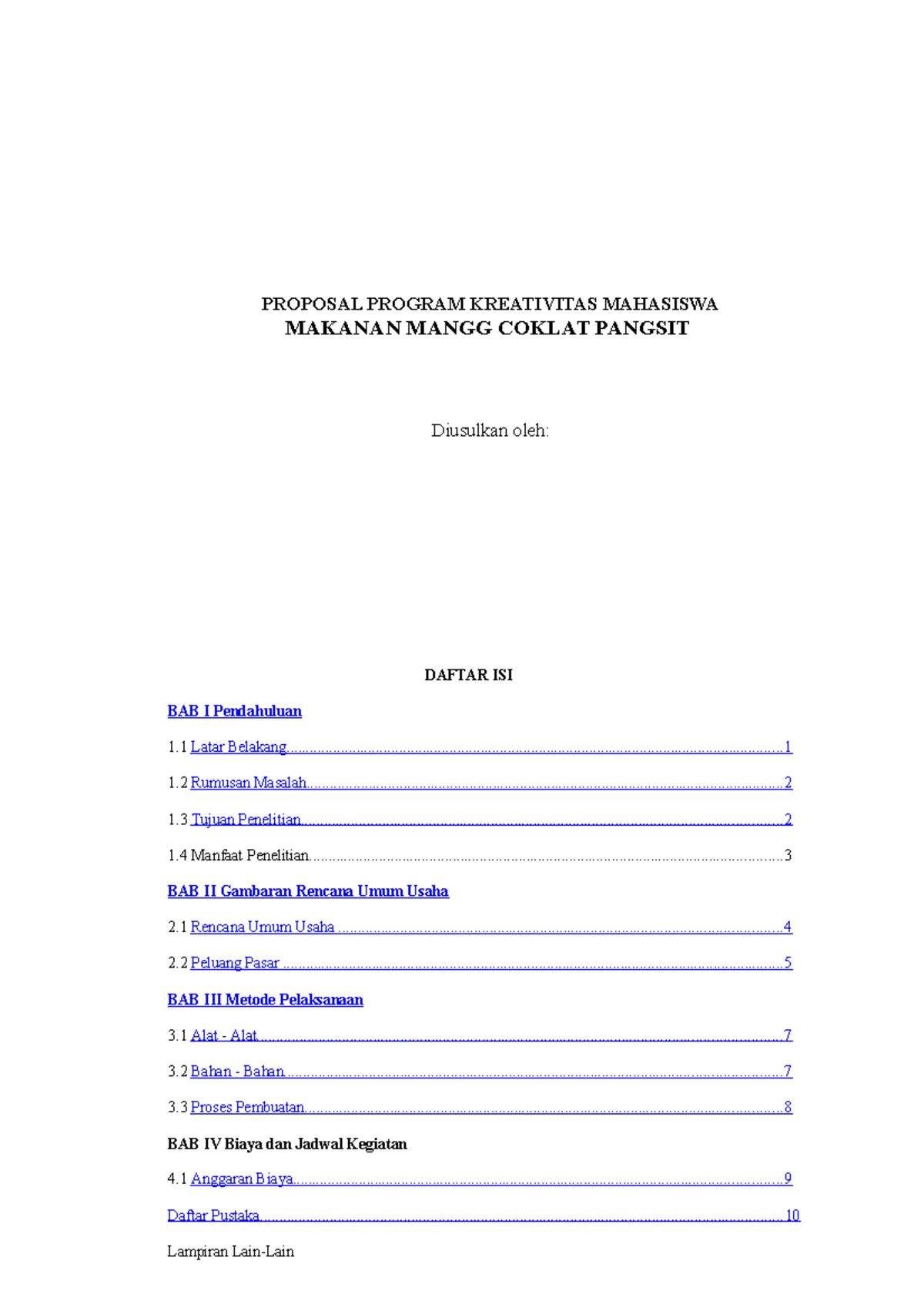 Kelompok 4 Proposal PKM - PROPOSAL PROGRAM KREATIVITAS MAHASISWA ...