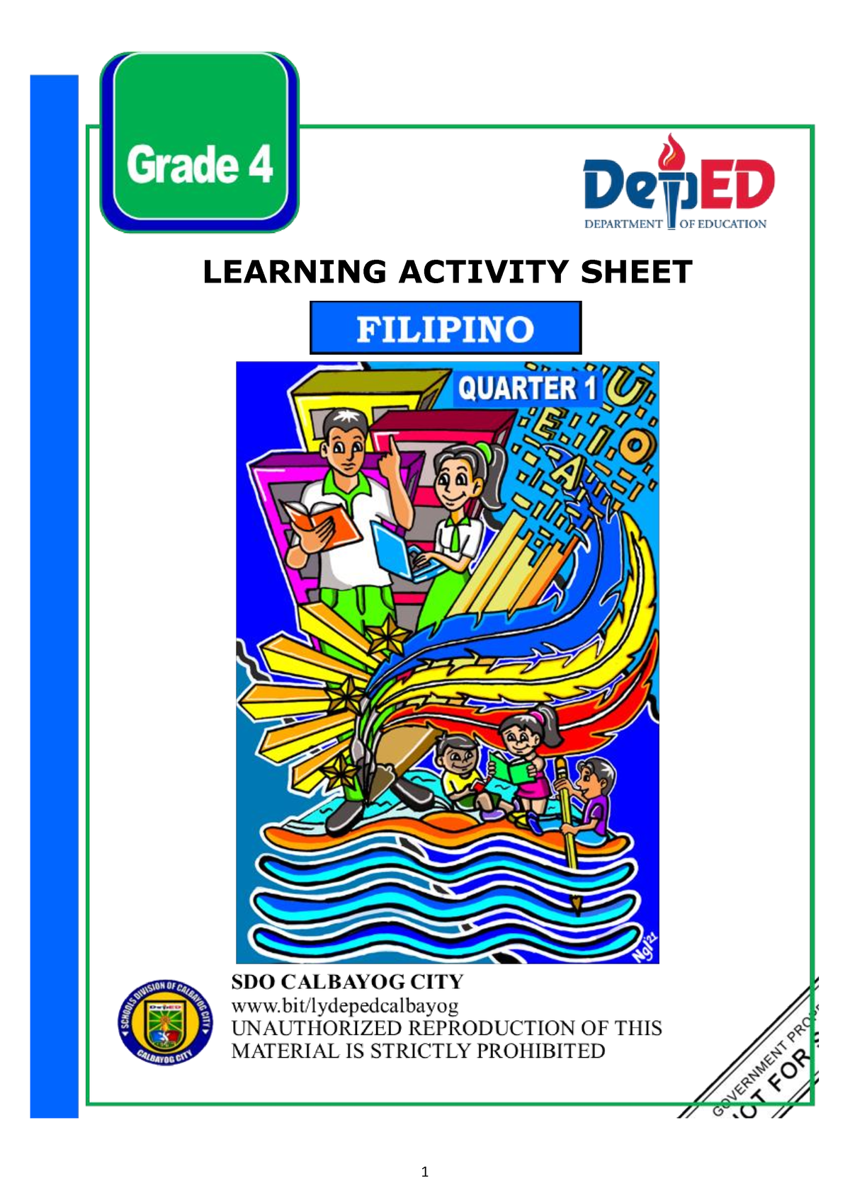 LAS Q1 Filipino 4 - Learners Activity Sheets - LEARNING ACTIVITY SHEET ...