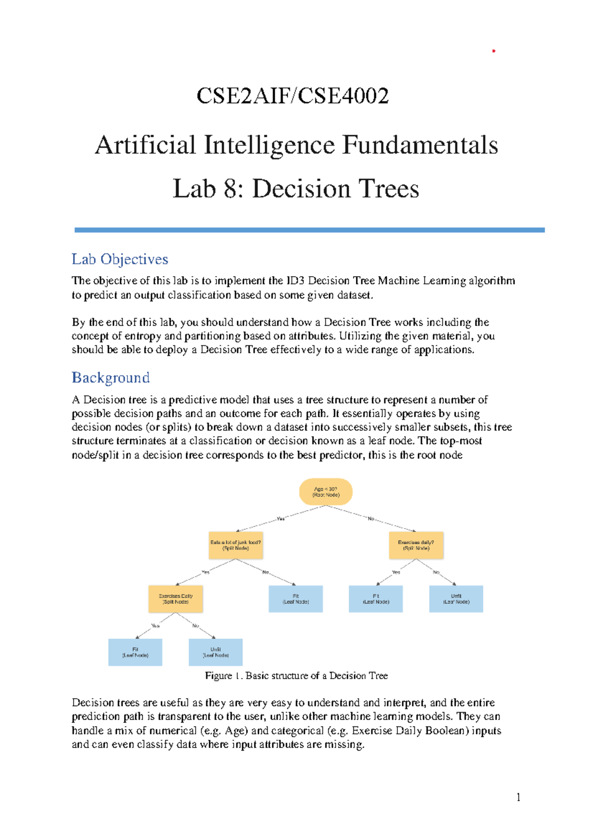 Lab 8 Reading - CSE5AIF Artificial Intelligence Fundamentals Lab 8 ...
