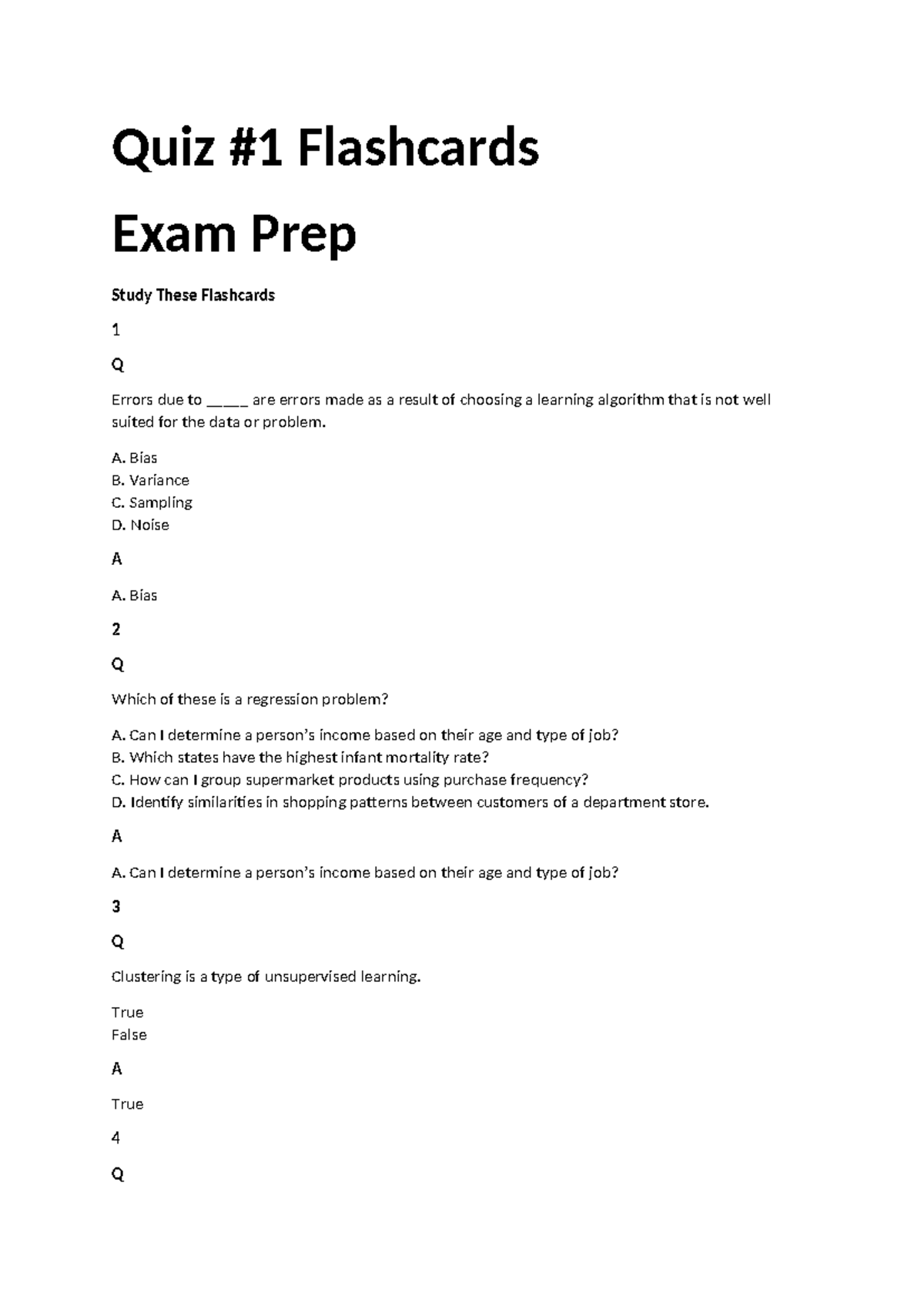 Quiz 1 quiz quiz 1 flashcards exam prep study these flashcards 1 q