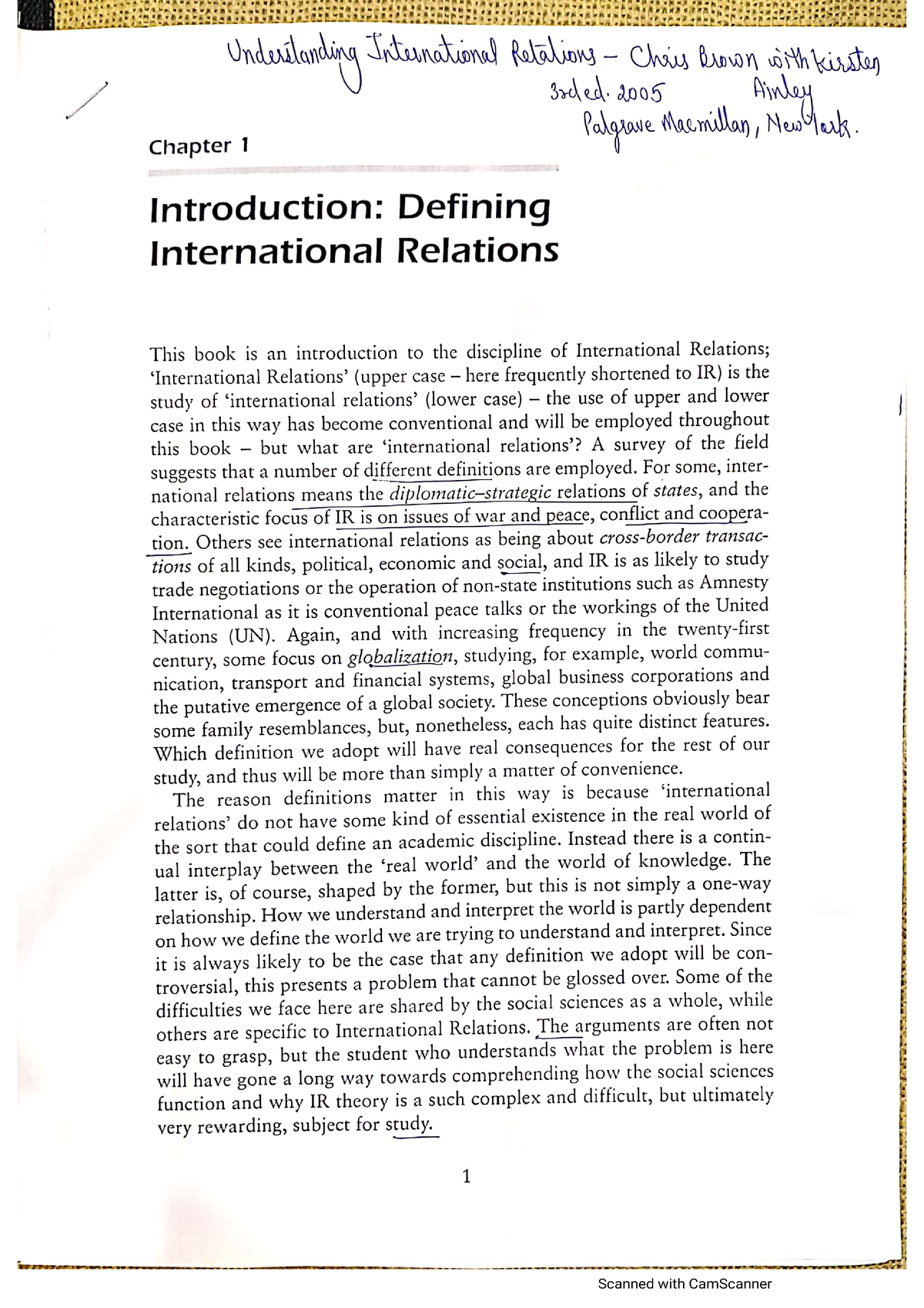 thesis on international relations