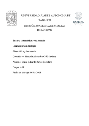 Mapa mental de la escuela Fenética Omar Reyes Escudero - Sistemática y ...