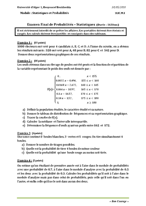 Monster Stage Proba Stat Usthb Exam Correction 2012 - introduction to ...