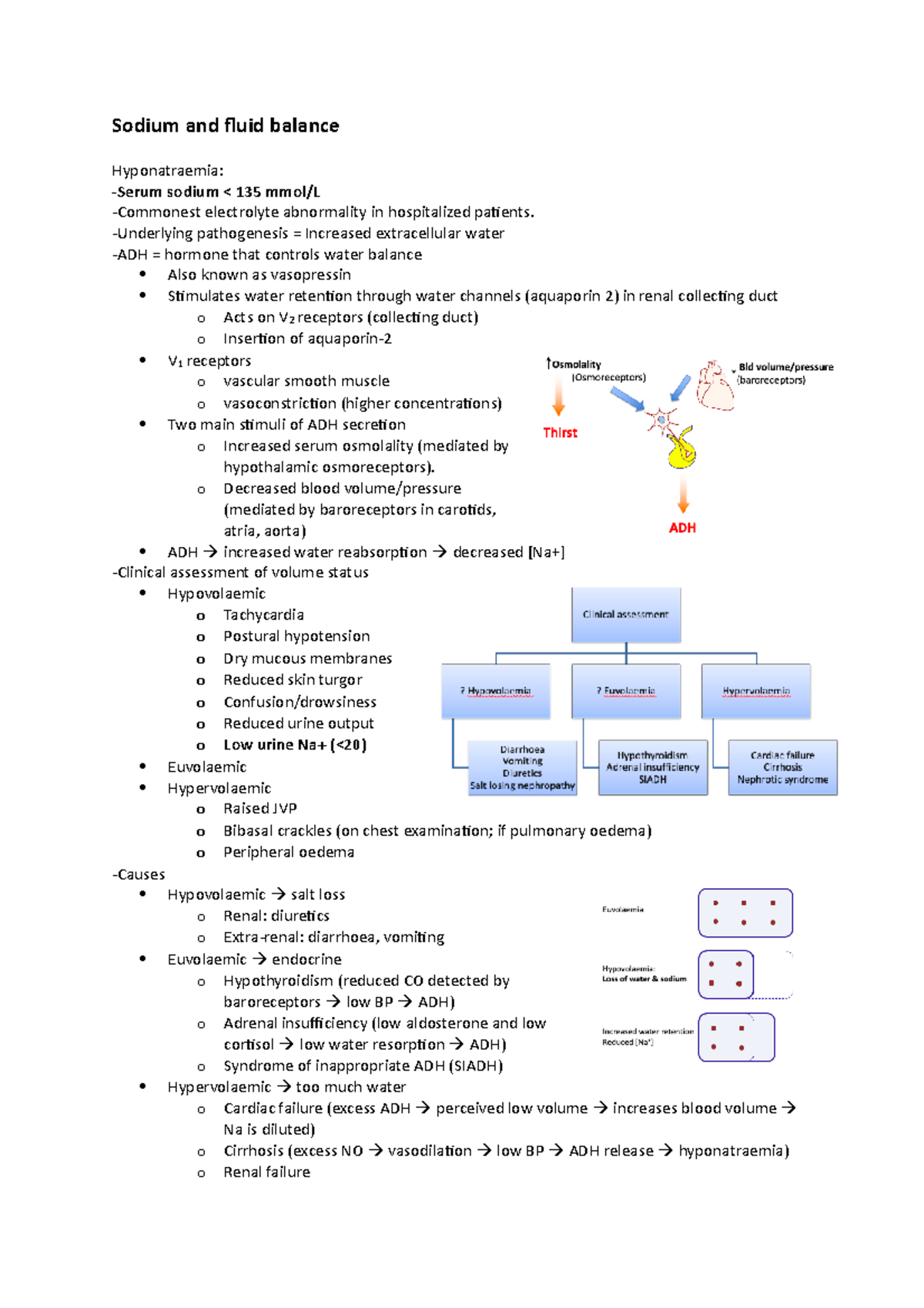 Sodium and fluid balance Sodium and fluid balance Hyponatraemia