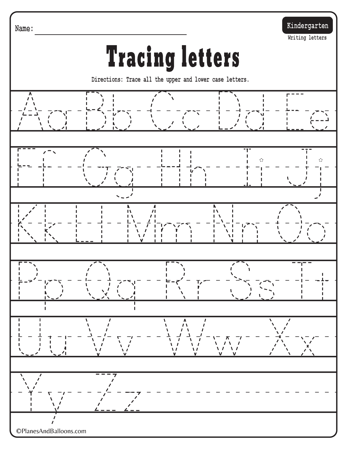 alphabet tracing worksheets pdf directions trace all the upper and lower case letters tracing studocu