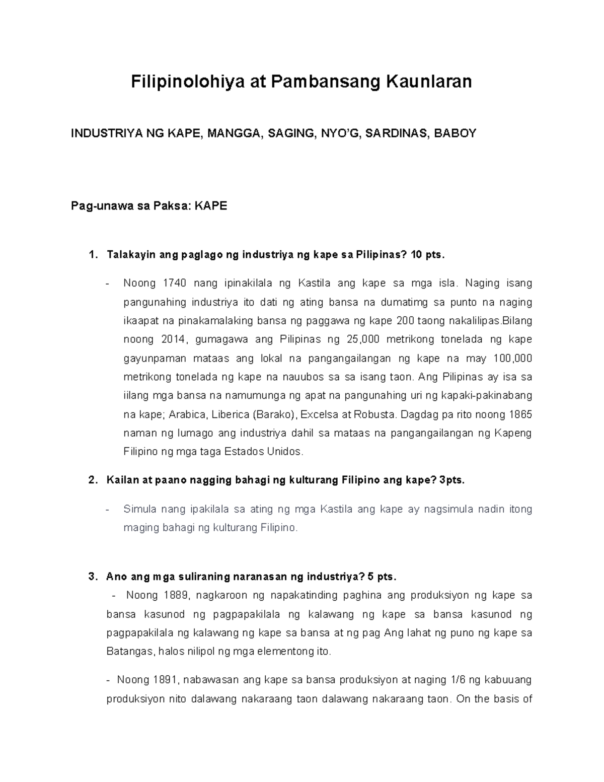 Gawain 2 Filipinolohiya - Filipinolohiya At Pambansang Kaunlaran ...