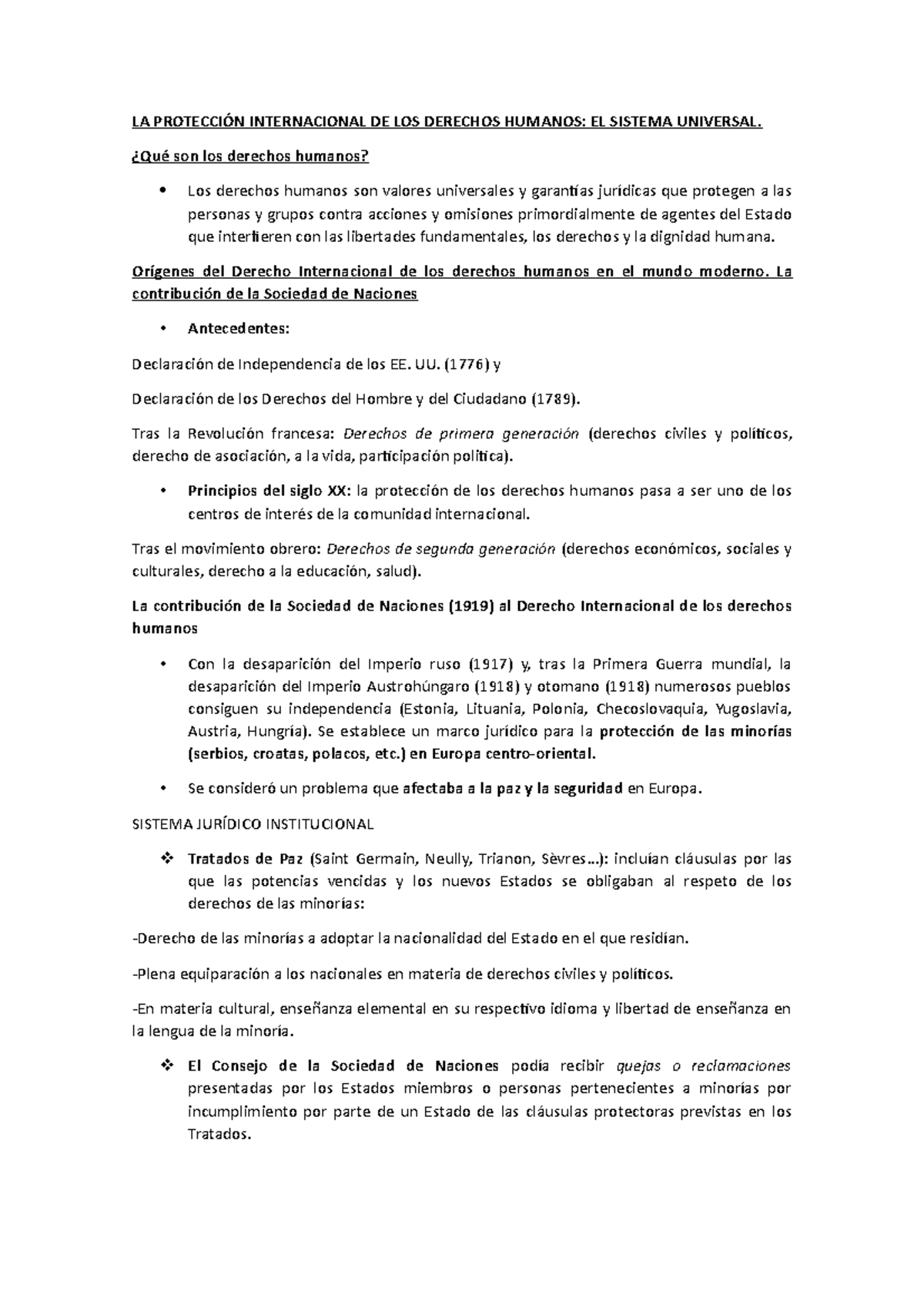 TEMA 2 - Apuntes 2 - LA PROTECCIÓN INTERNACIONAL DE LOS DERECHOS ...