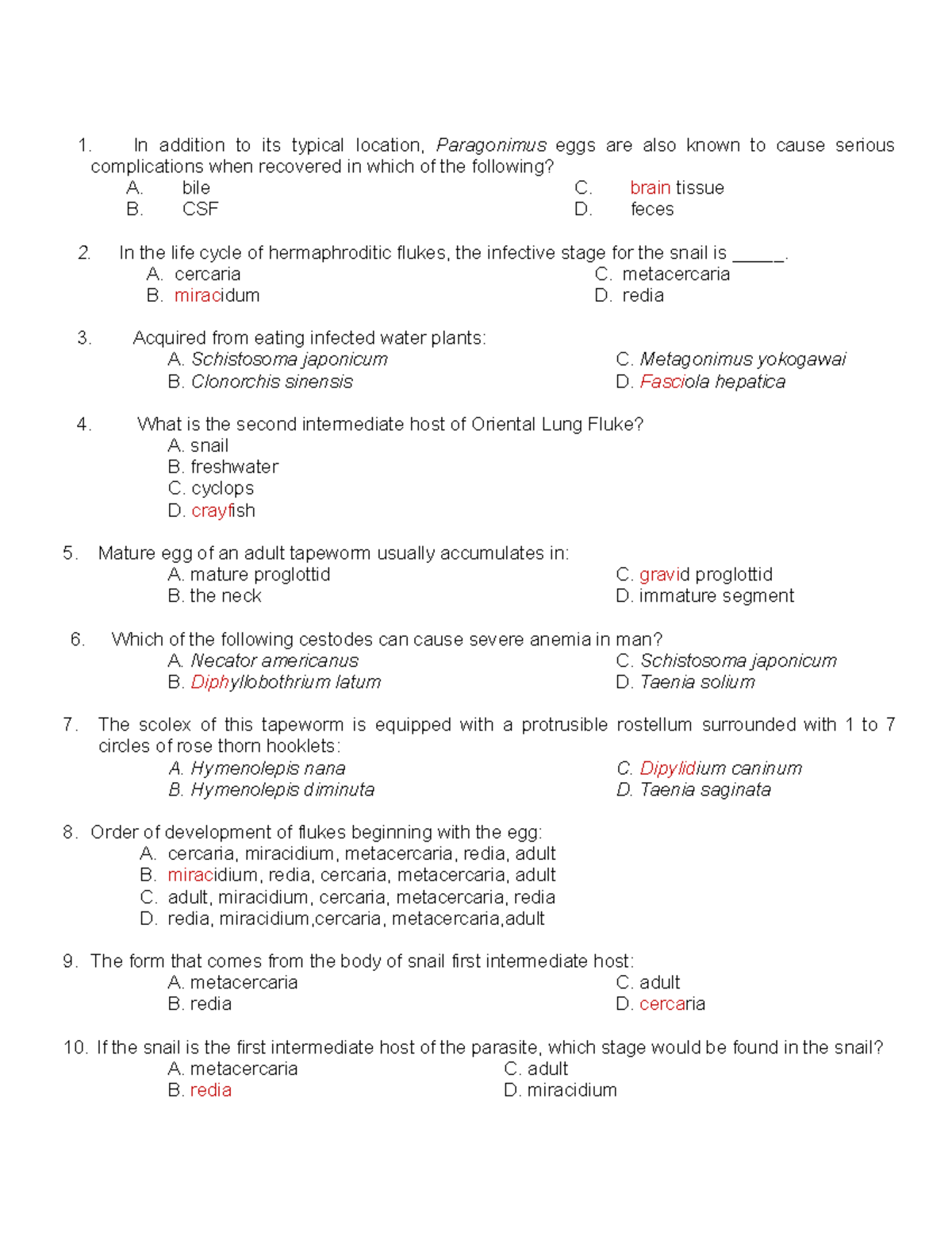 MTLE Review Questions pt - In addition to its typical location ...