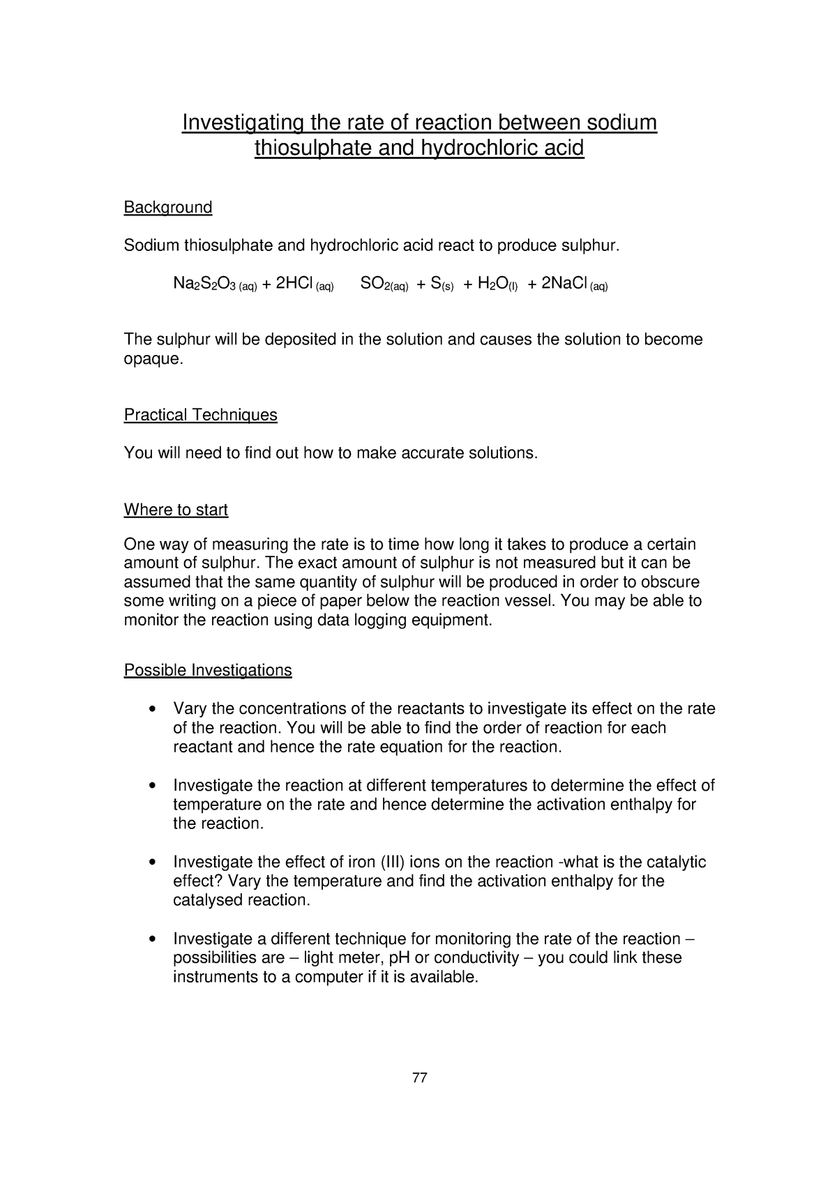 thiosulphate-acid-determination-of-the-rate-of-reaction-using-sodium