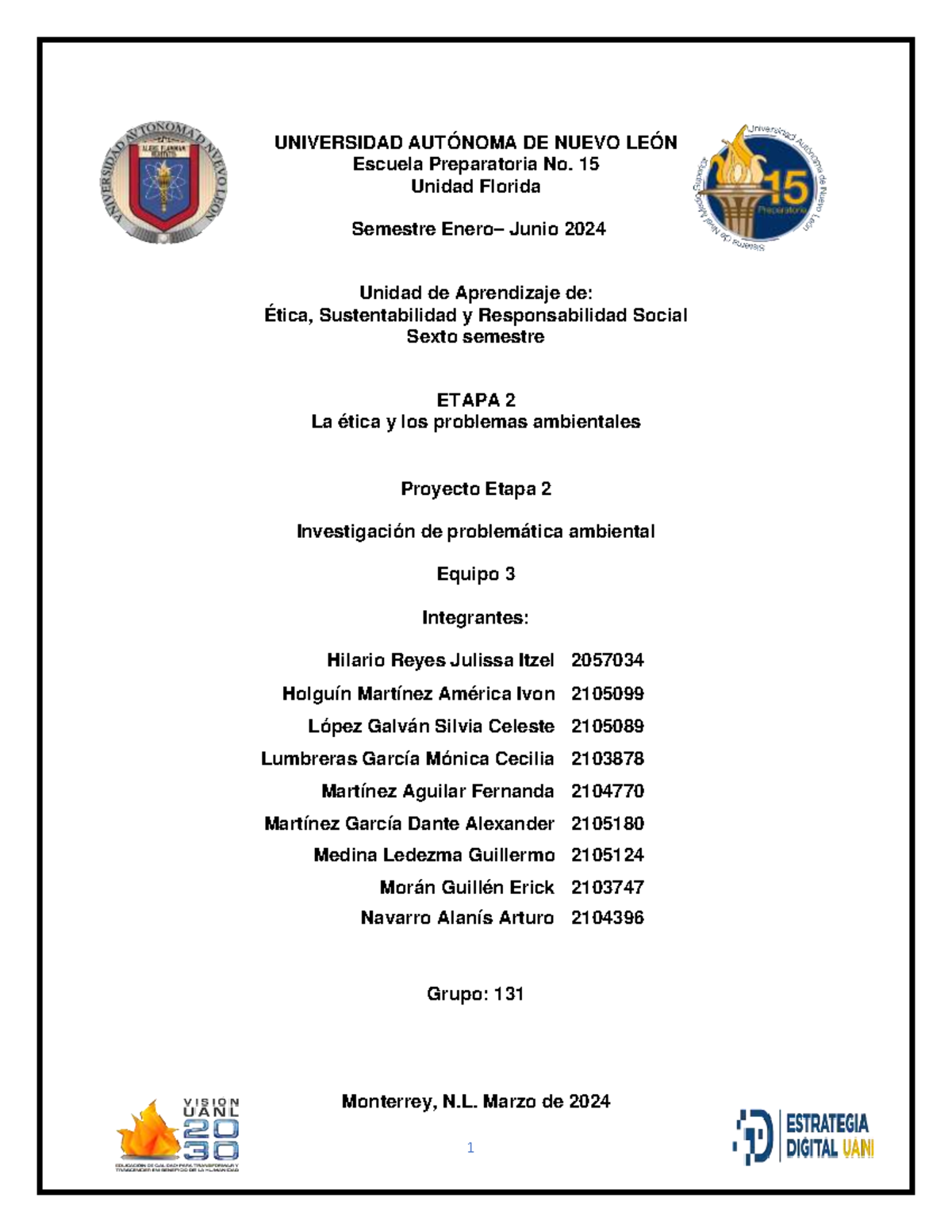 Equipo 3 EV2 ESy RS - evidencia etapa 2 - UNIVERSIDAD AUTÓNOMA DE NUEVO ...